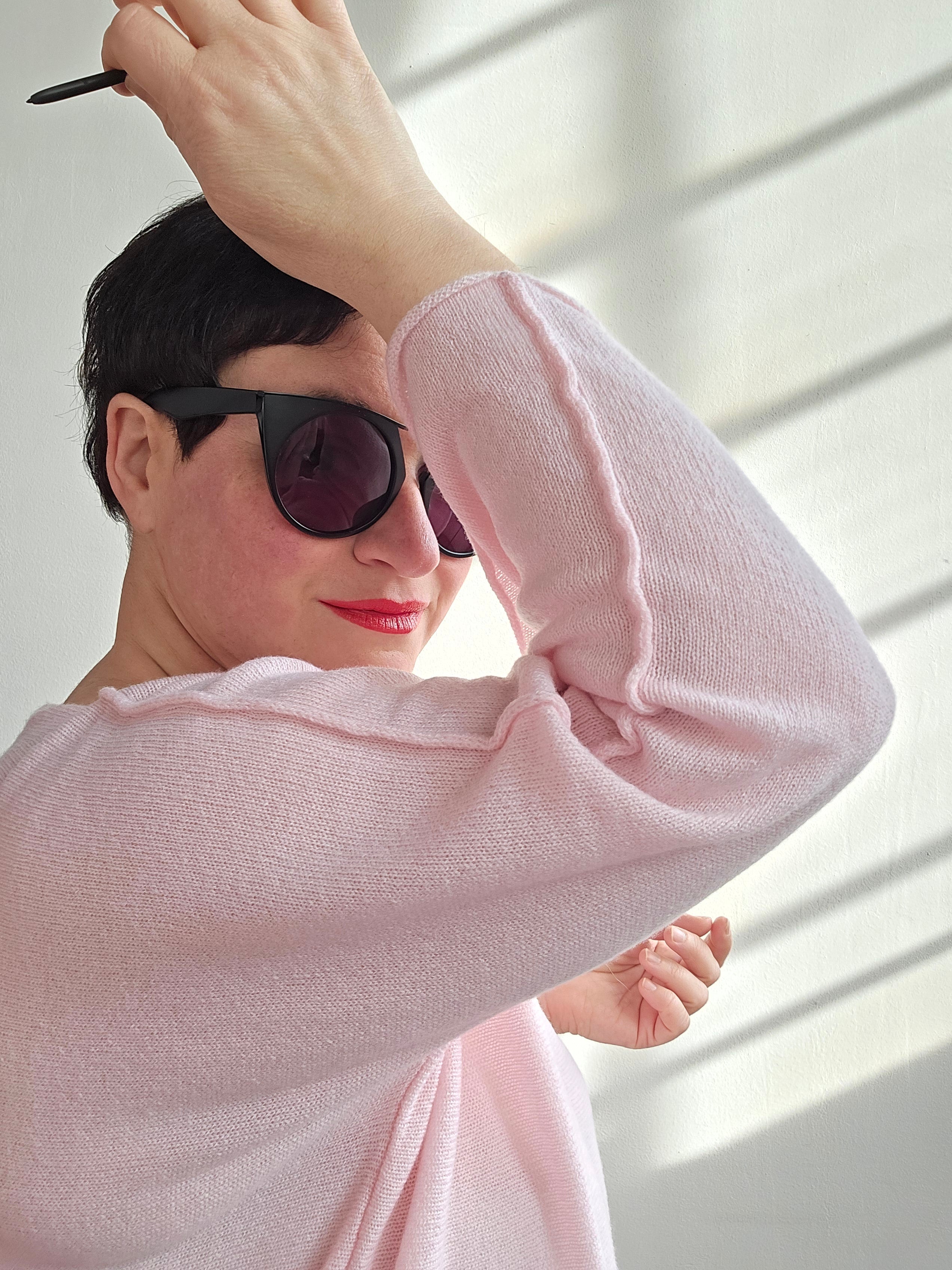 Be You - Maglia scollo rotondo glossy rose