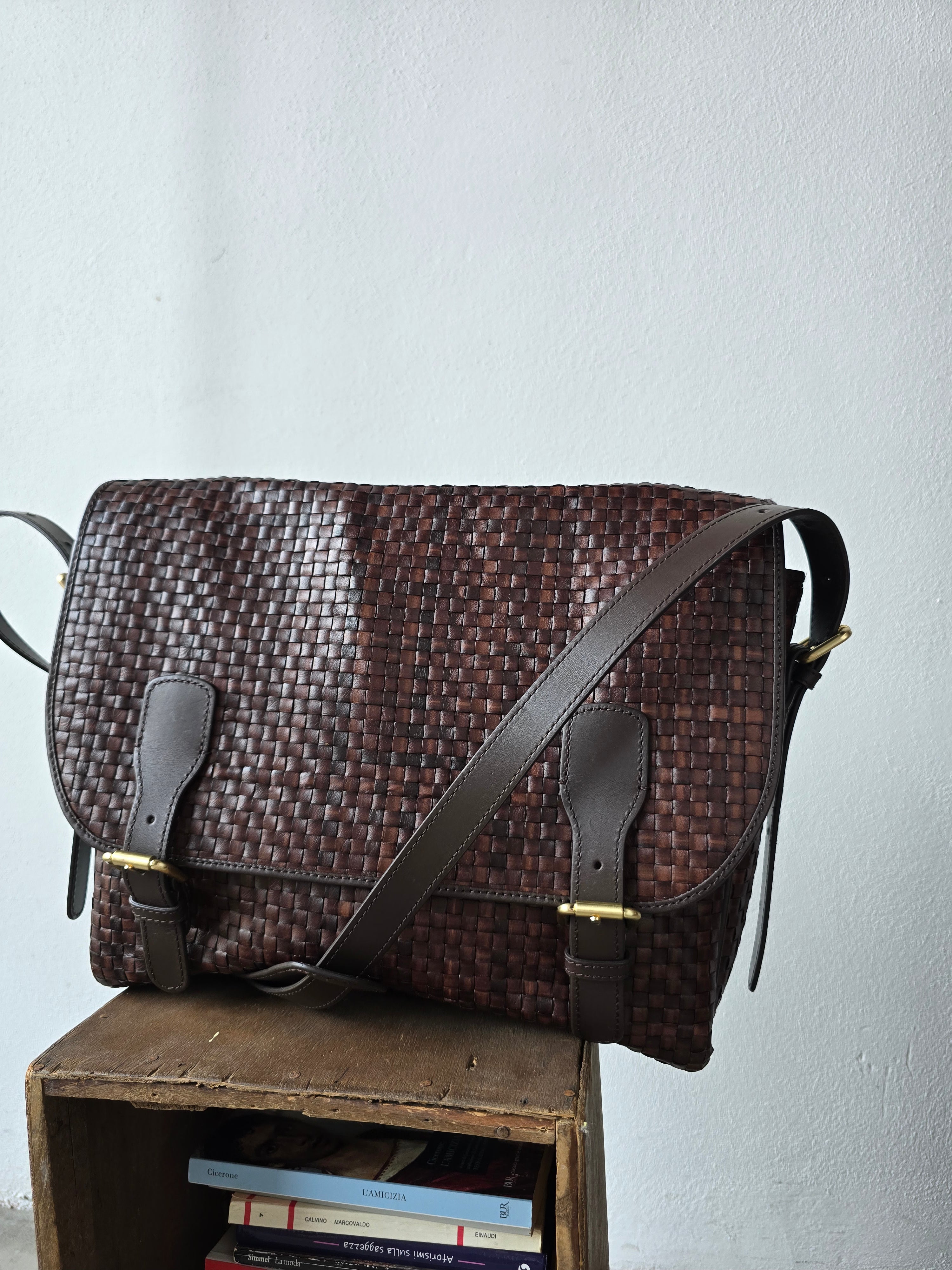 Ibeliv - Borsa in pelle "Arty" choco