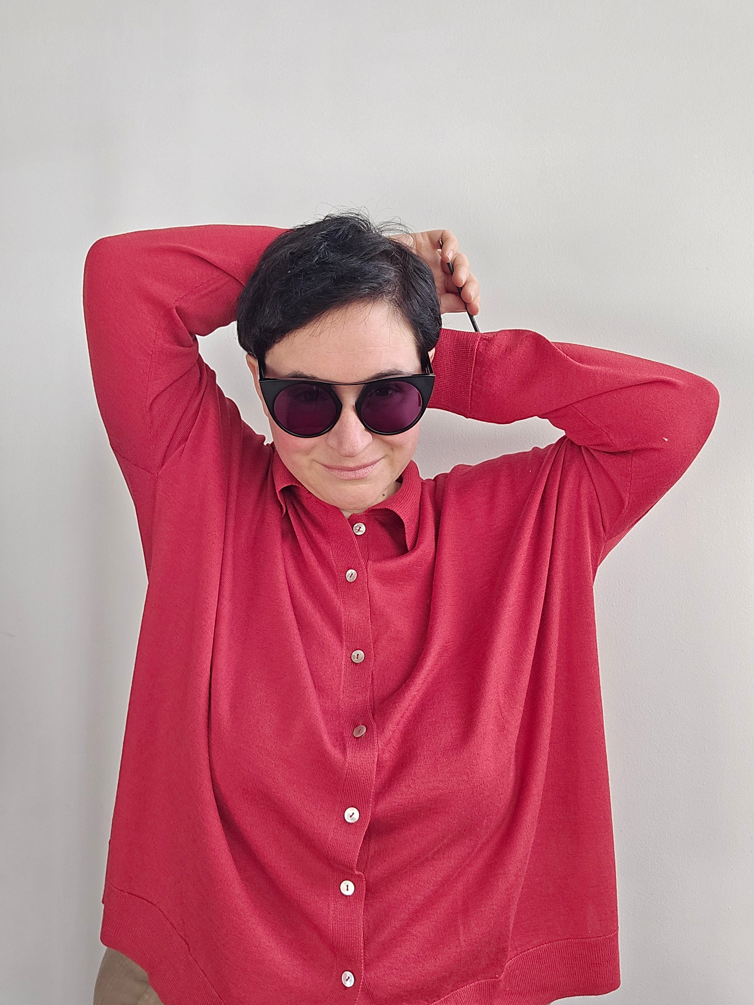 Be You - Cardigan polo rosso