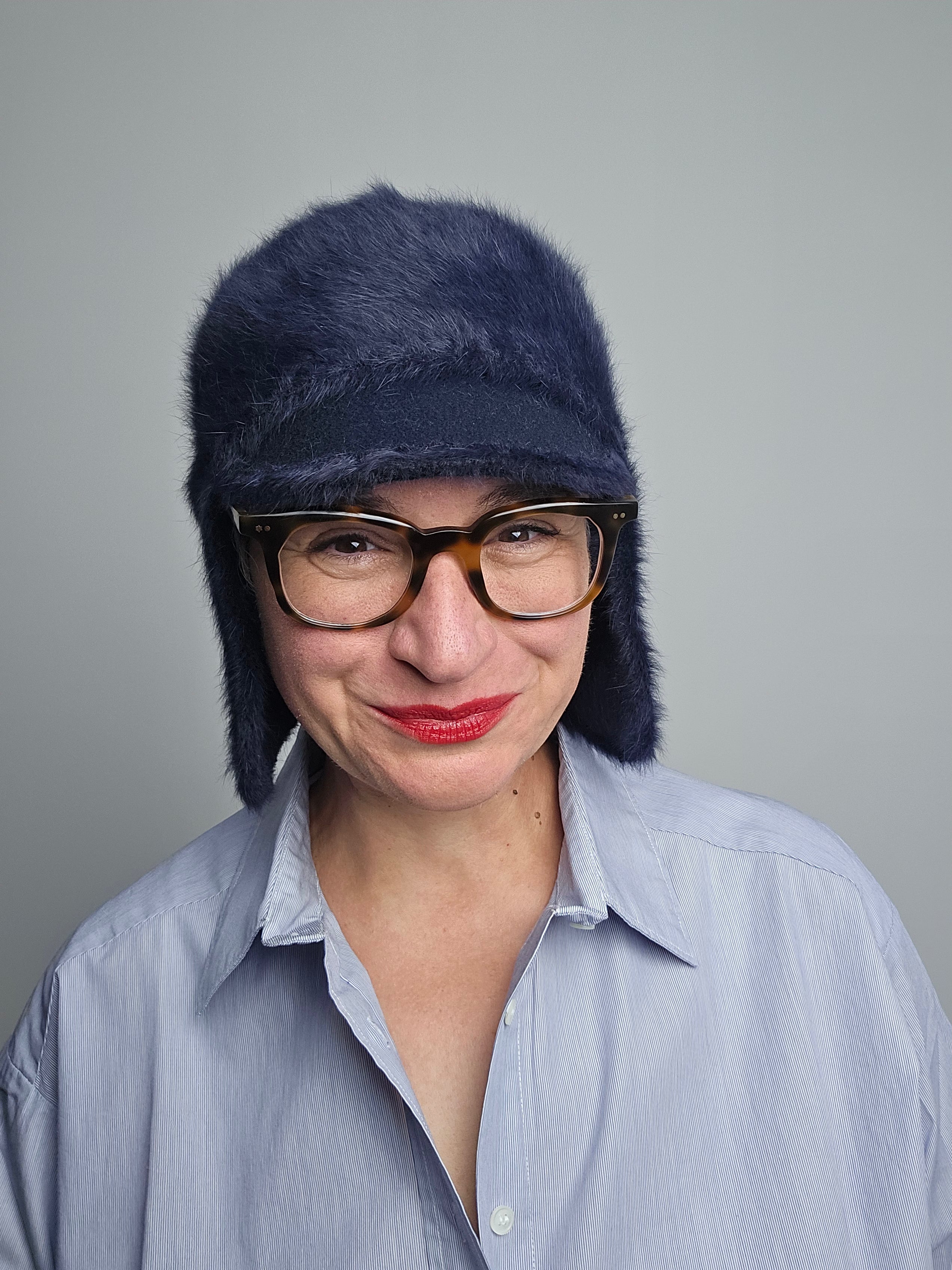 Yesey - Cappello aviatore "Teddy" blu notte