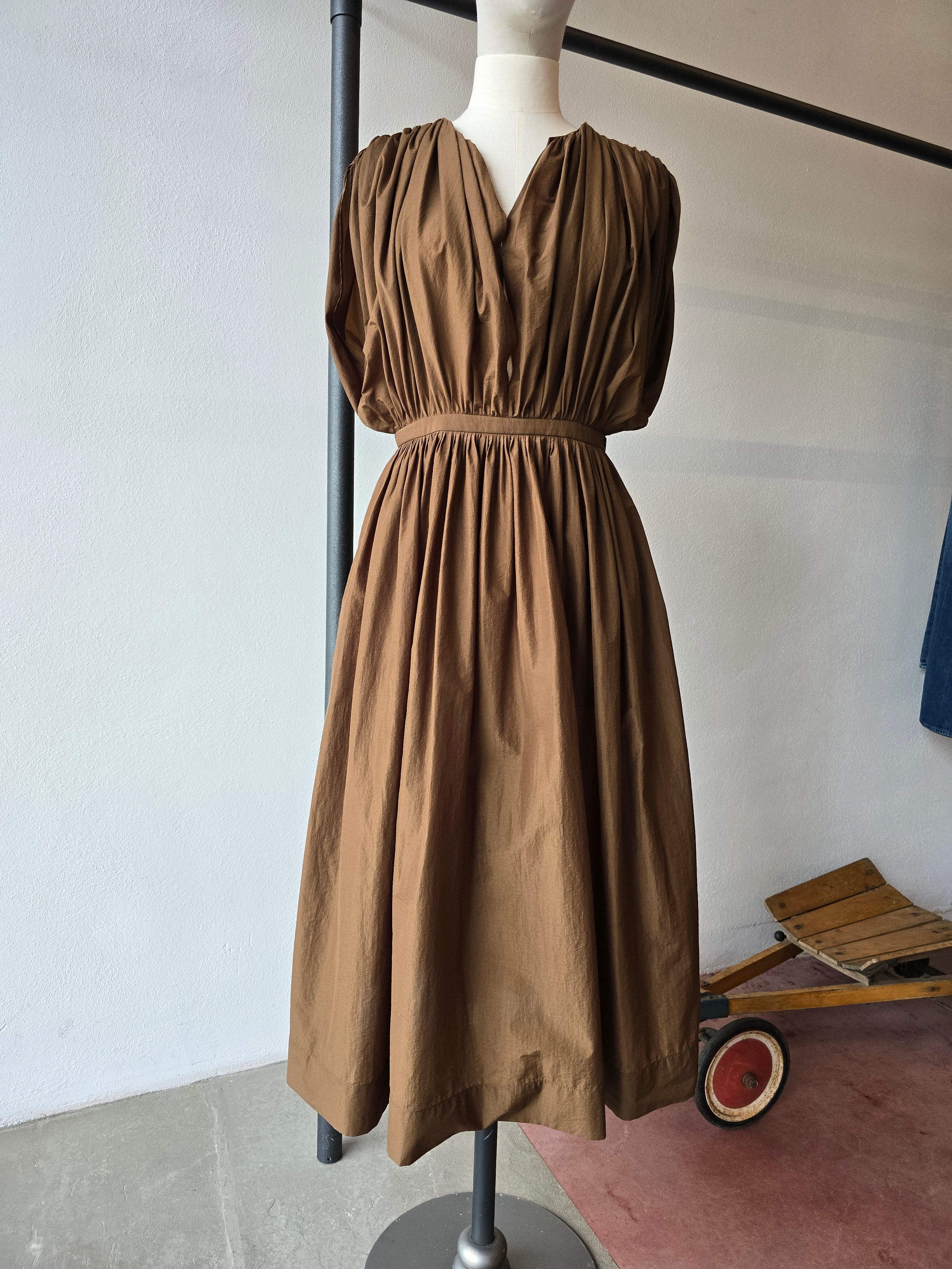 Philosophy di Lorenzo Serafini - Abito marrone nylon