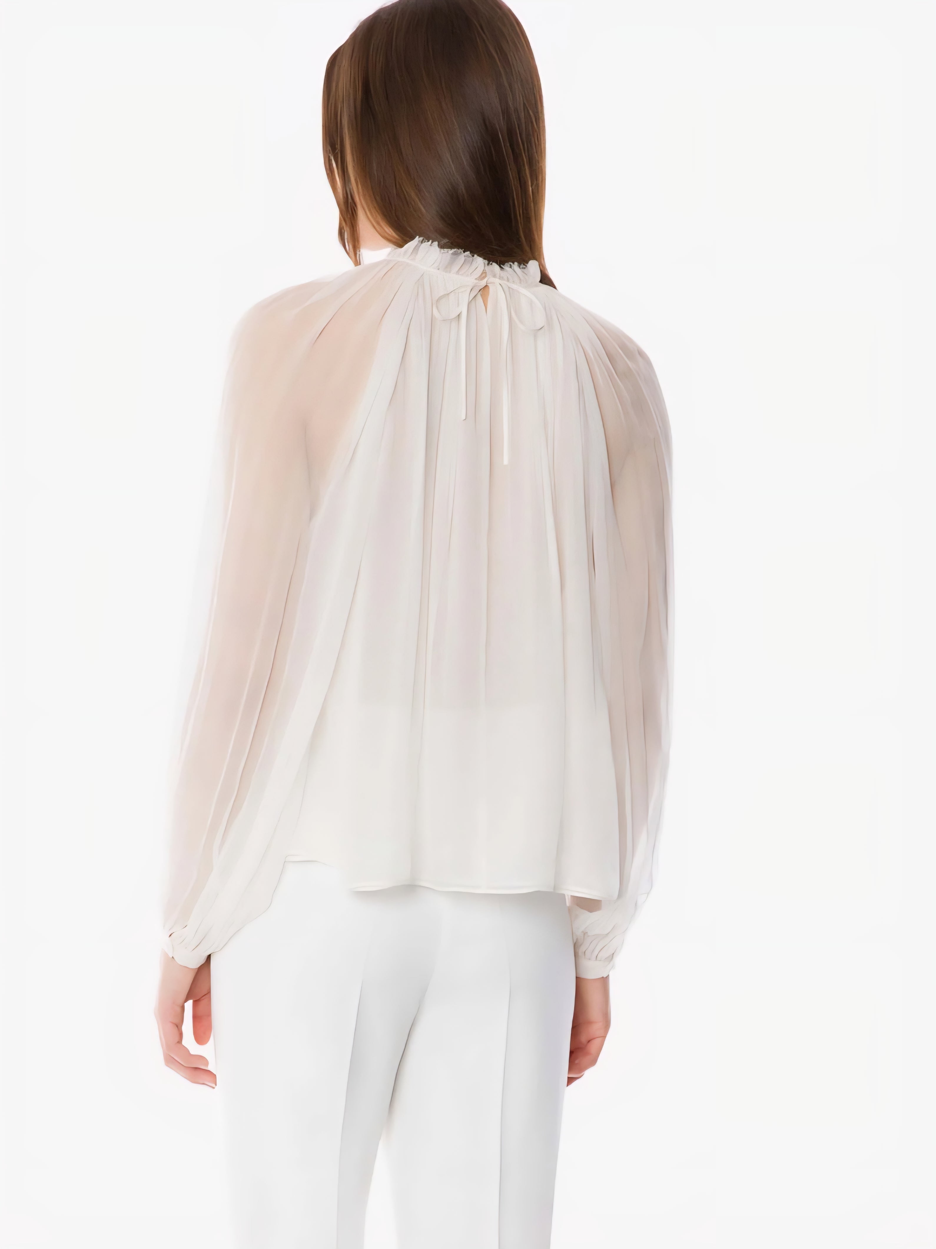 Alberta Ferretti - Camicia chiffon bianco