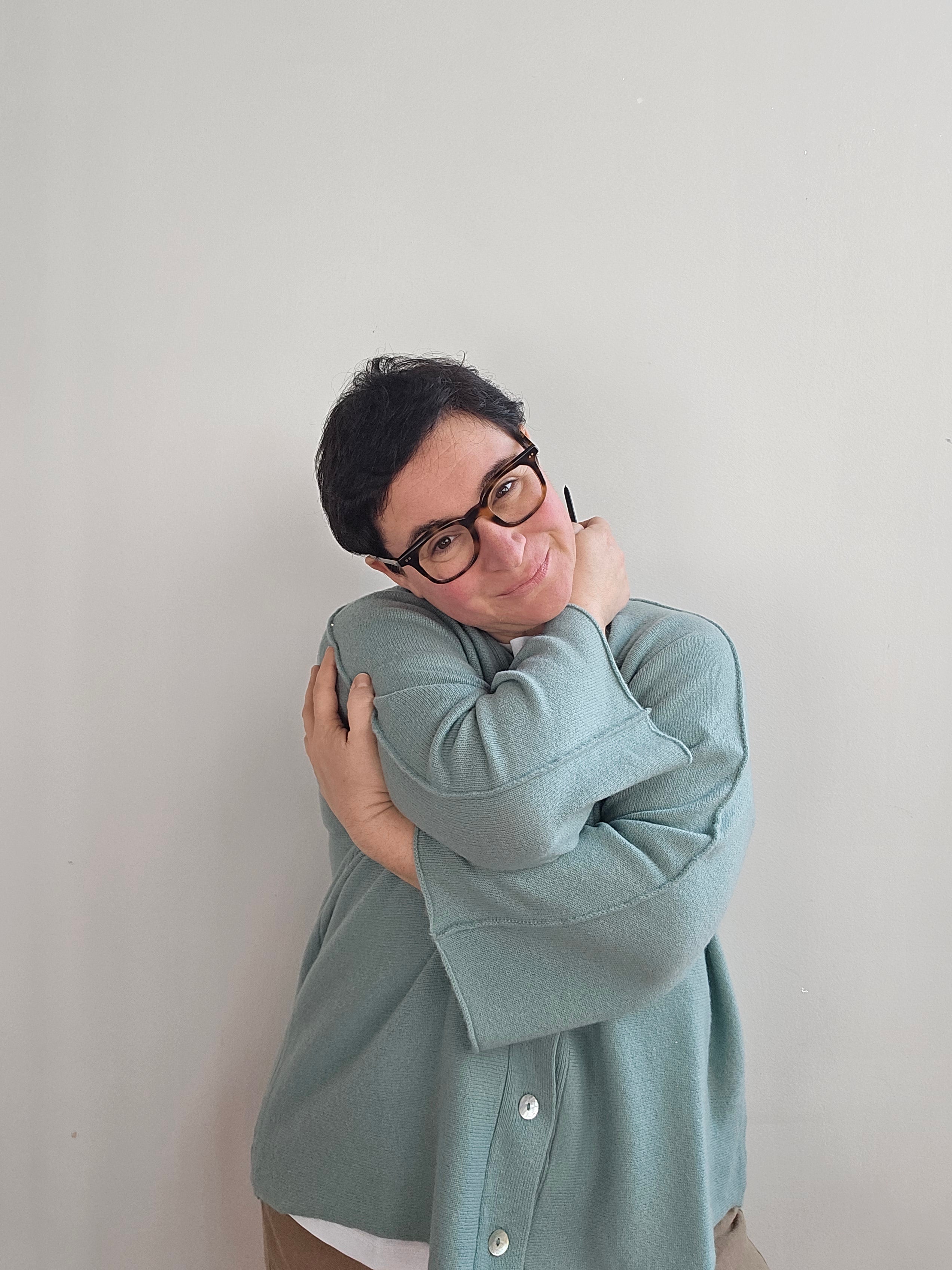 Be You - Cardigan " Benedicta" acqua marina