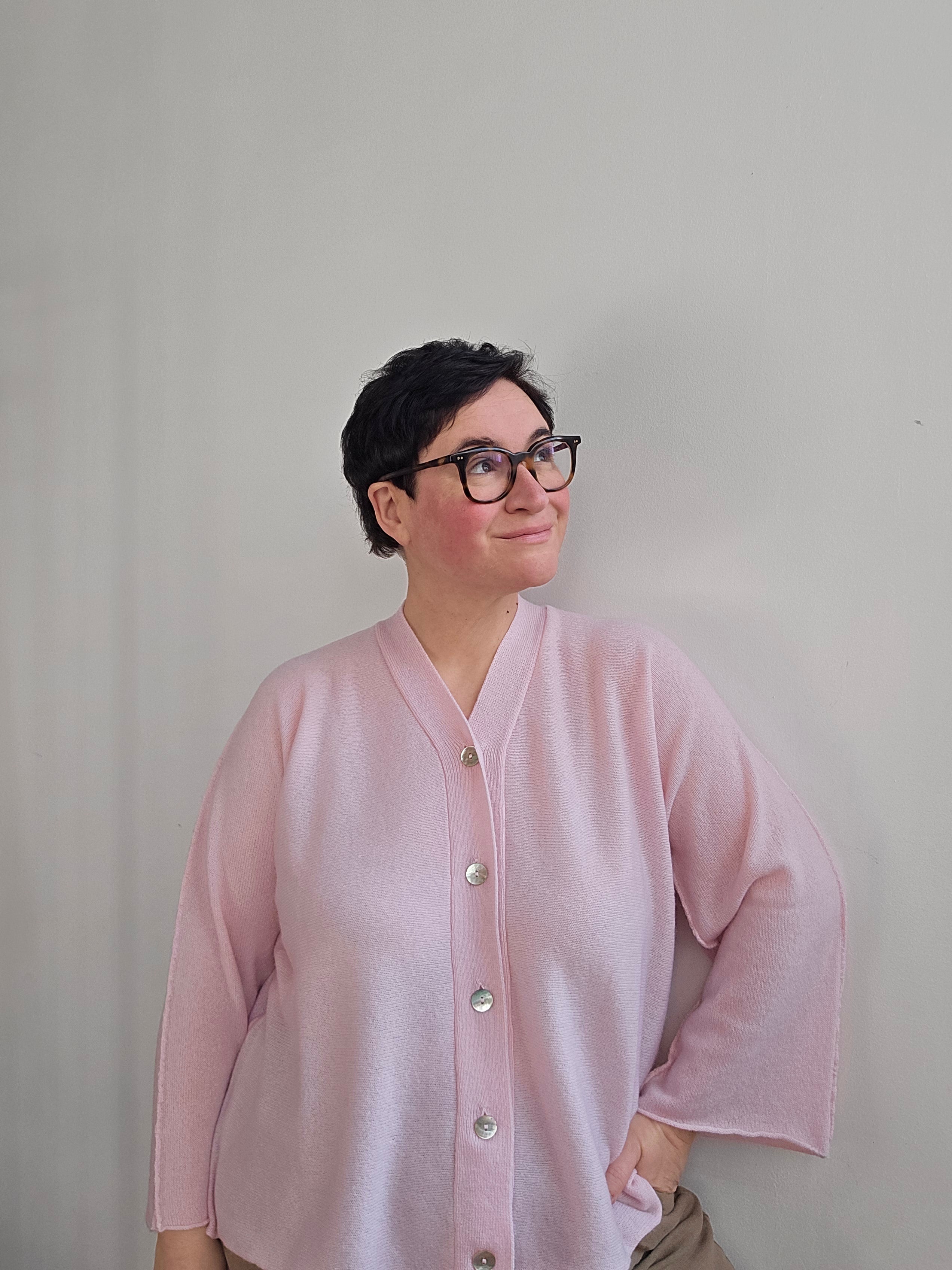 Be You - Cardigan "Benedicta" glossy rose