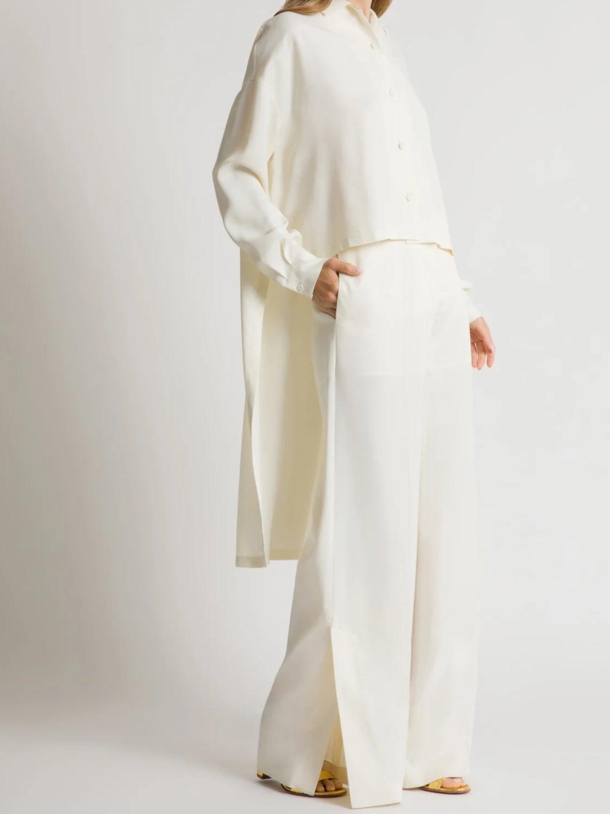 Alberta Ferretti - Pantalone avorio