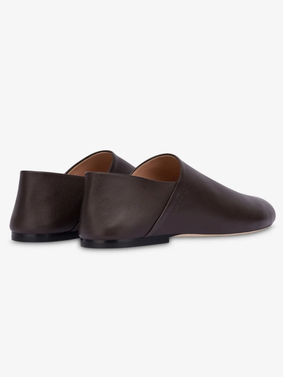 Alberta Ferretti - Slipper in nappa, marrone
