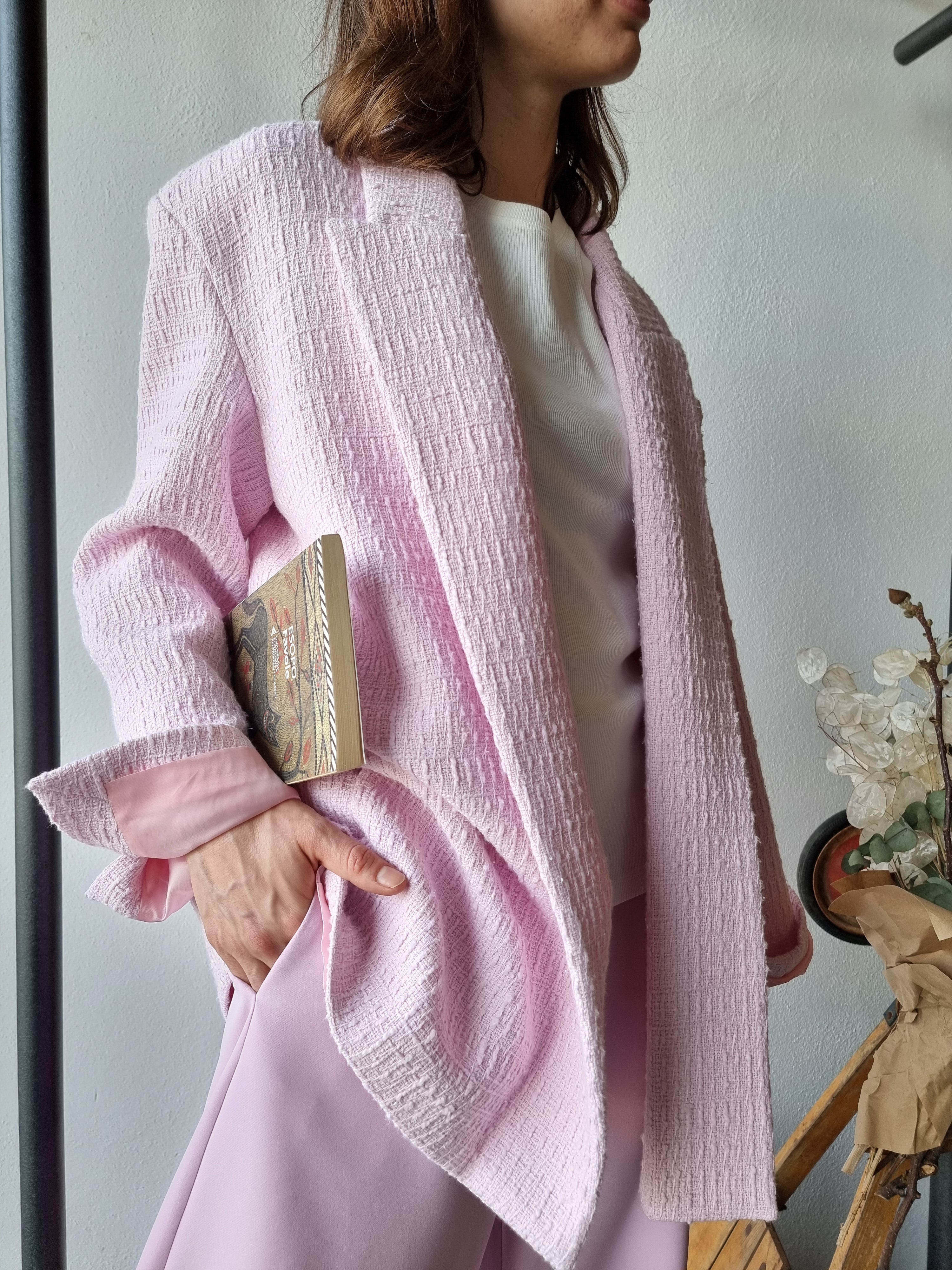 Alessandro Vigilante – Blazer in tweed rosa