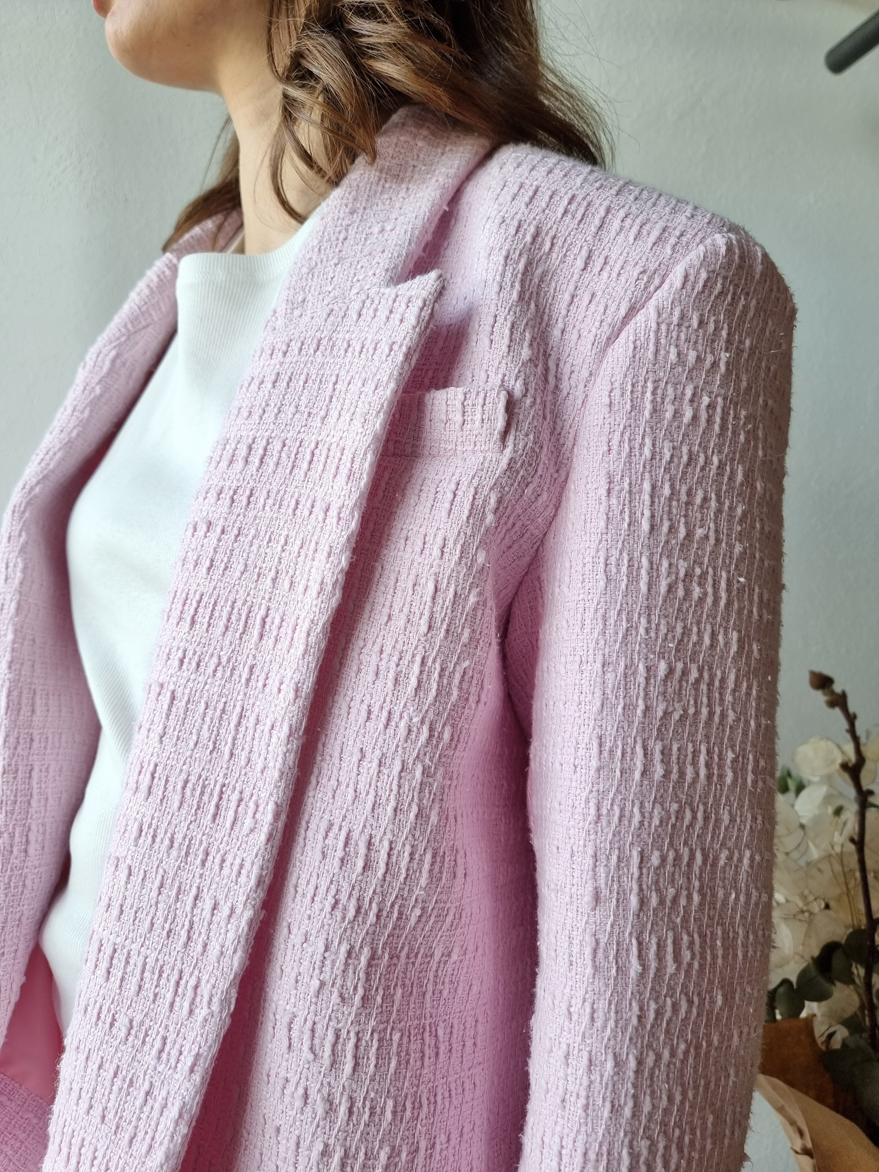 Alessandro Vigilante – Blazer in tweed rosa