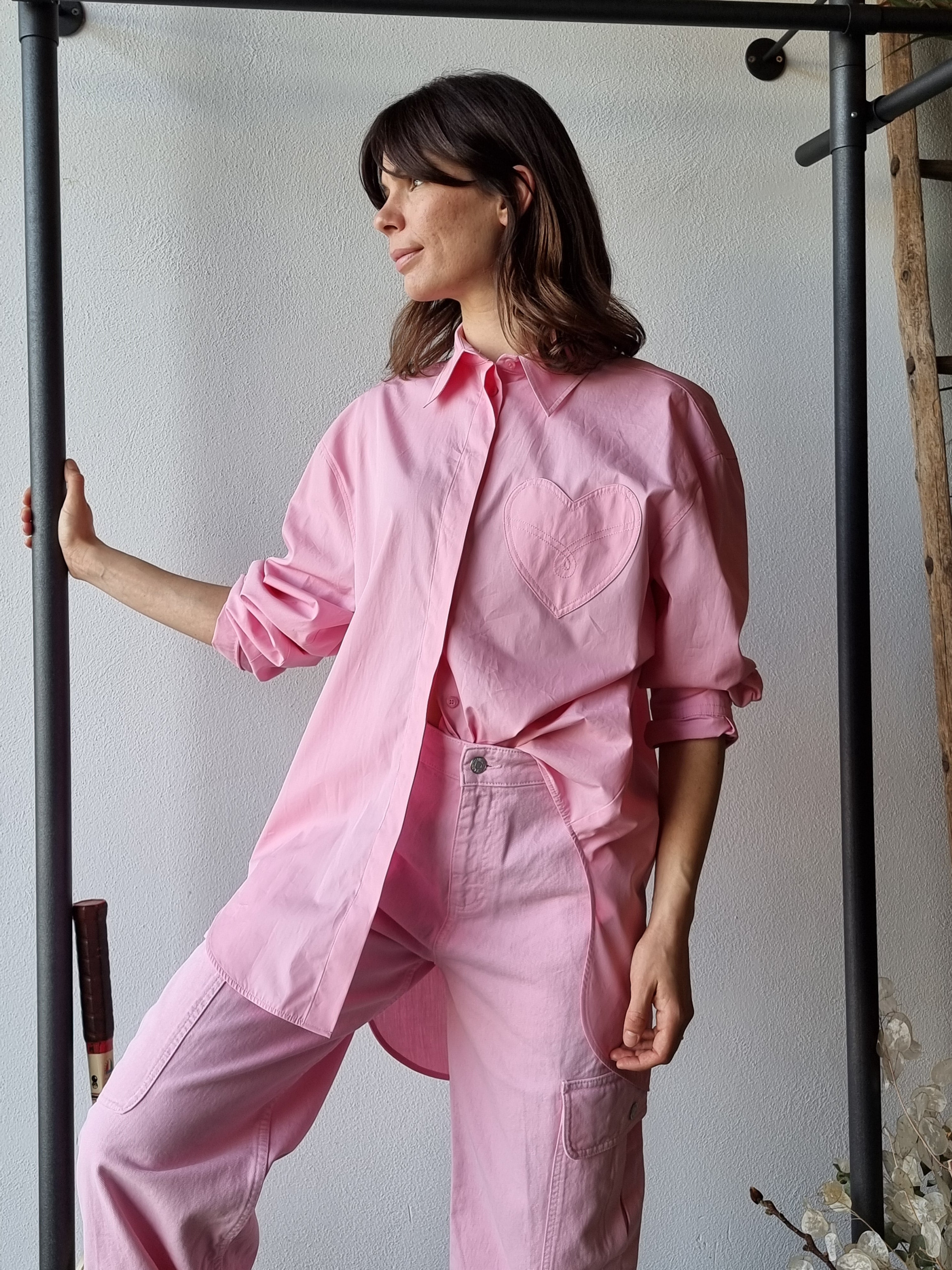 Moschino Jeans – Camicia in popeline rosa