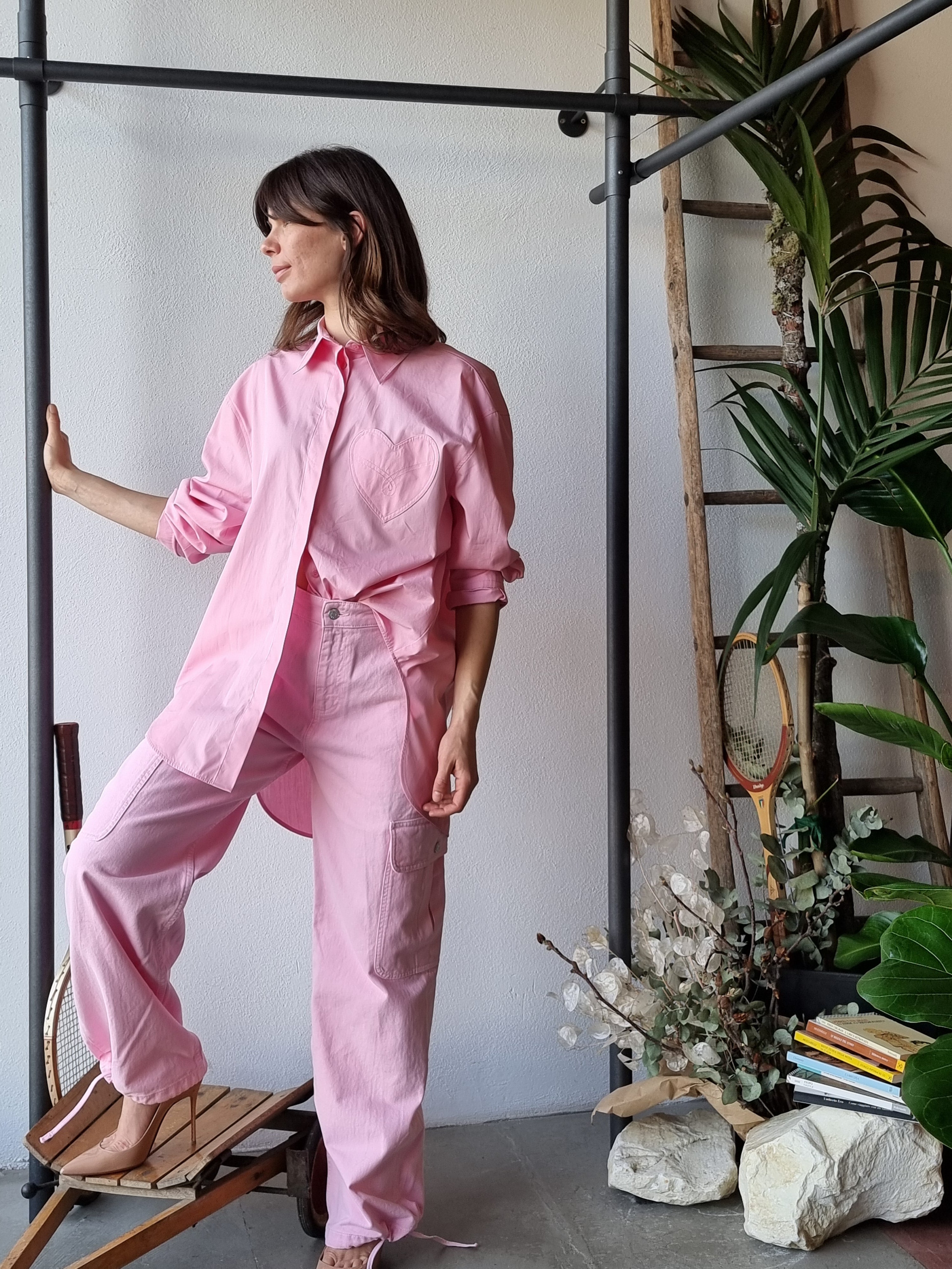 Moschino Jeans – Camicia in popeline rosa
