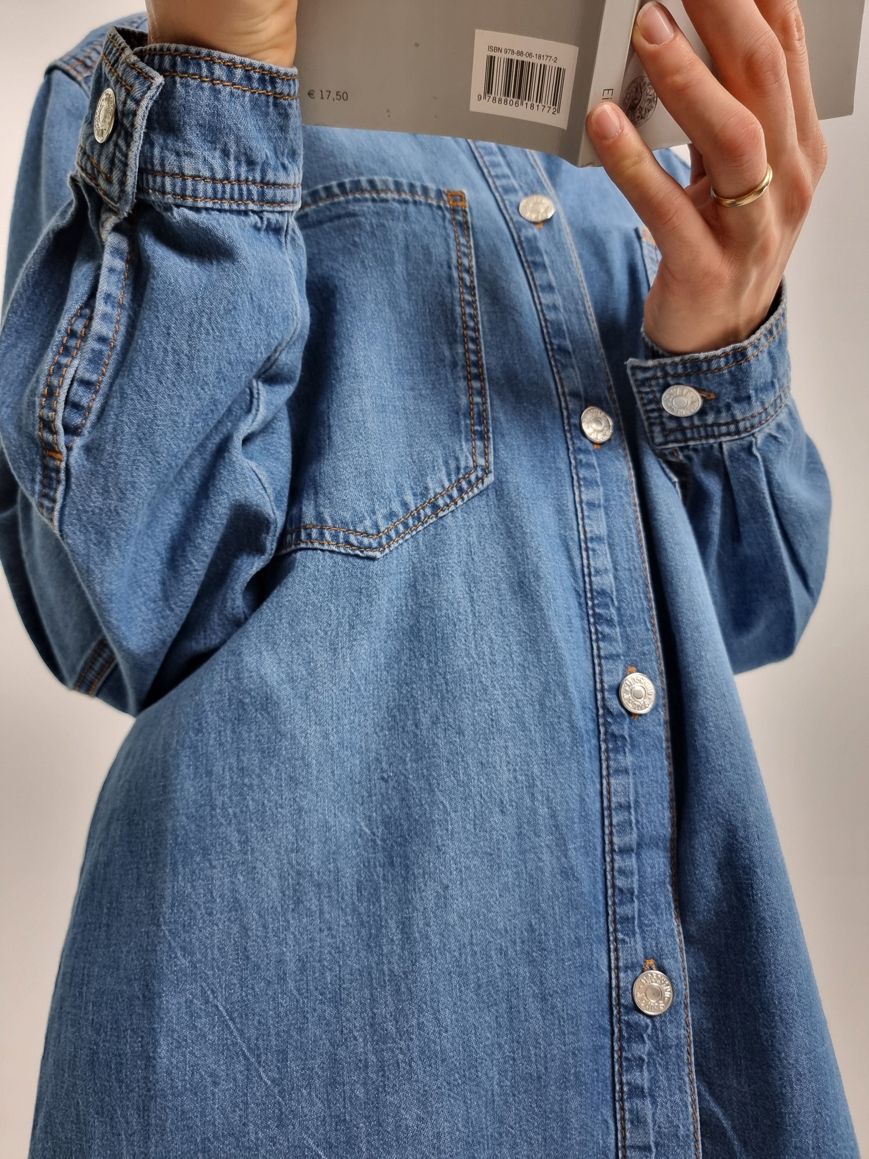 Moschino Jeans – Abito chambray azzurro