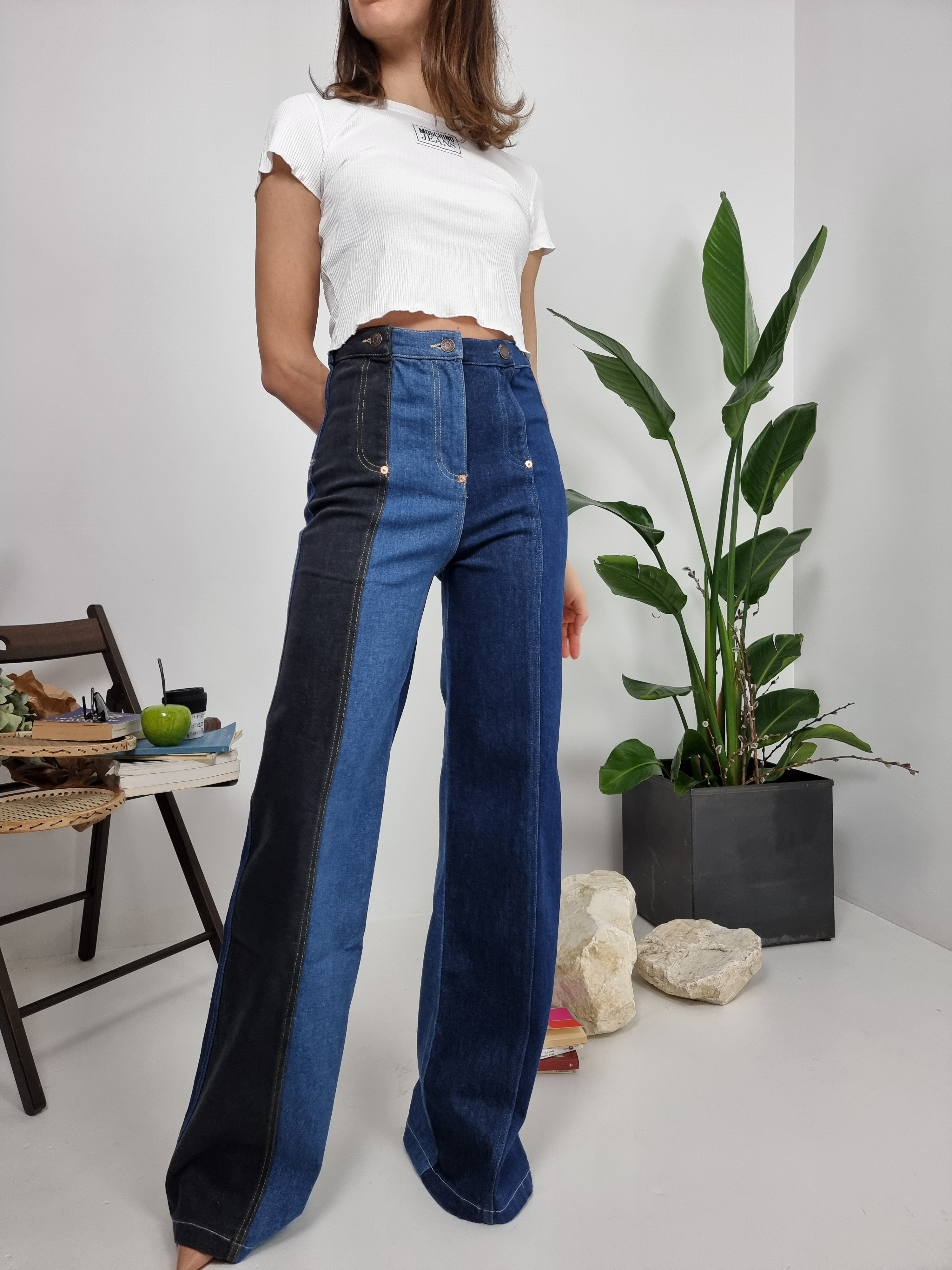 Moschino Jeans – T-shirt costina cotone bianco