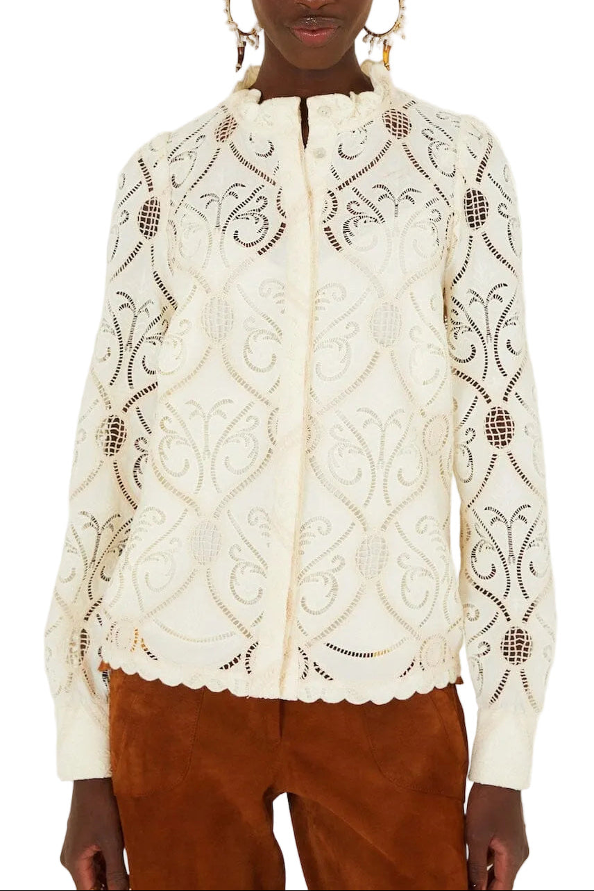 Farm Rio - Camicia pizzo bianco