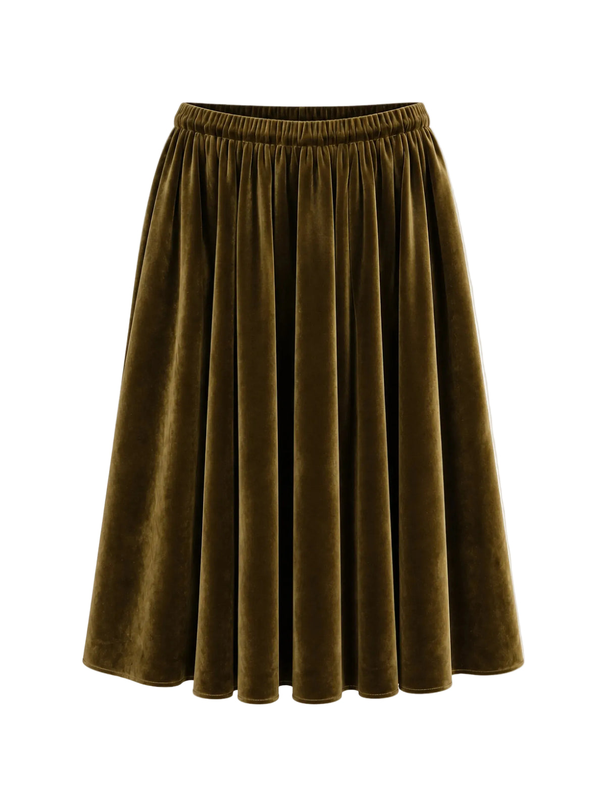 Alberta Ferretti - Gonna in velluto verde