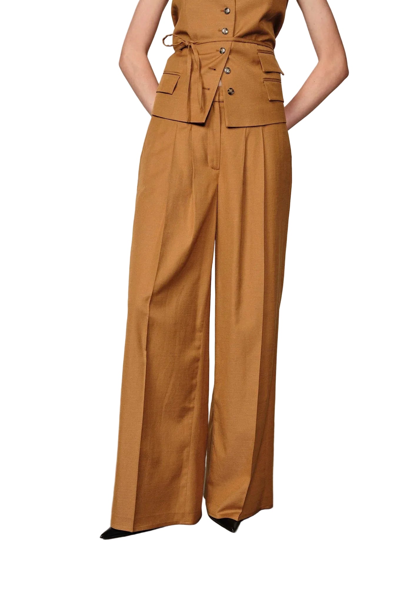 Herskind - Pantalone caramello "Lotus"