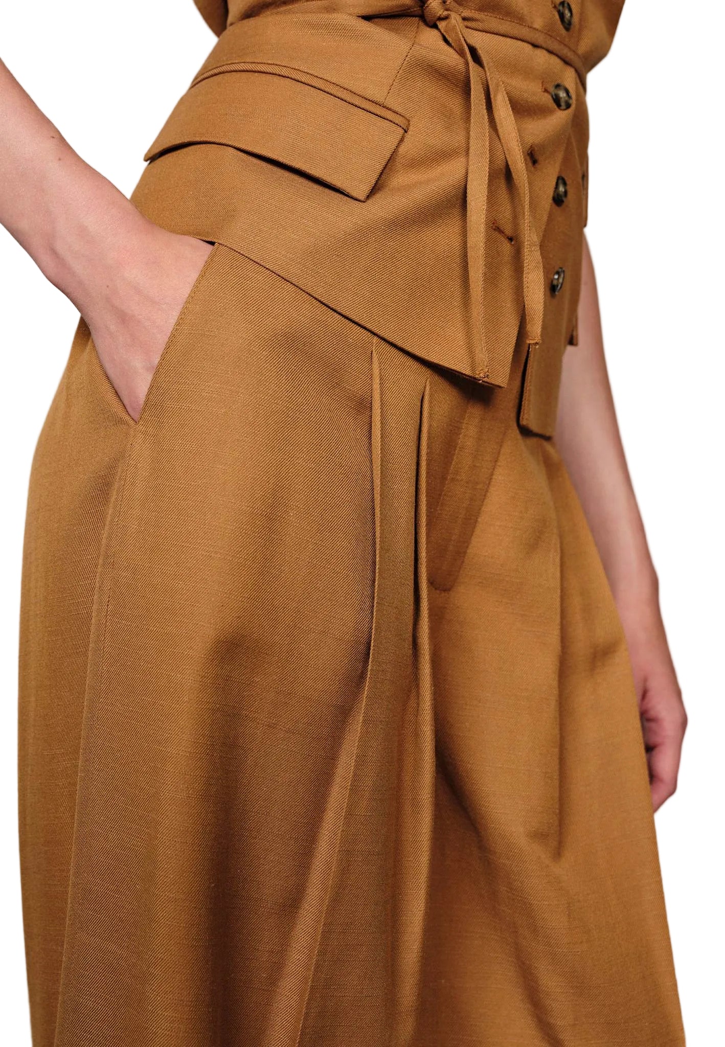 Herskind - Pantalone caramello "Lotus"