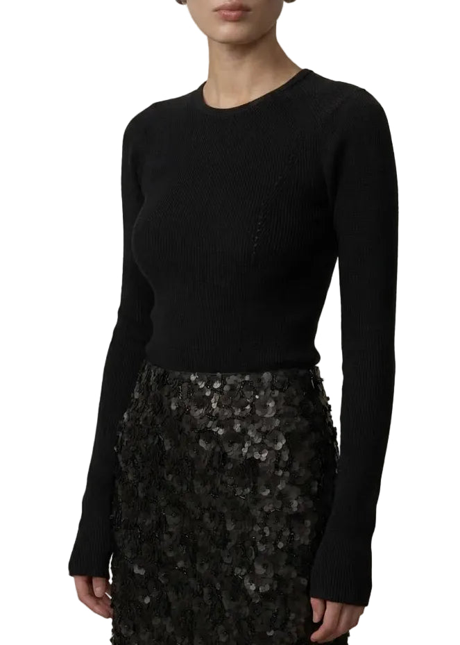 Herskind - Maglia girocollo "Camil" nera