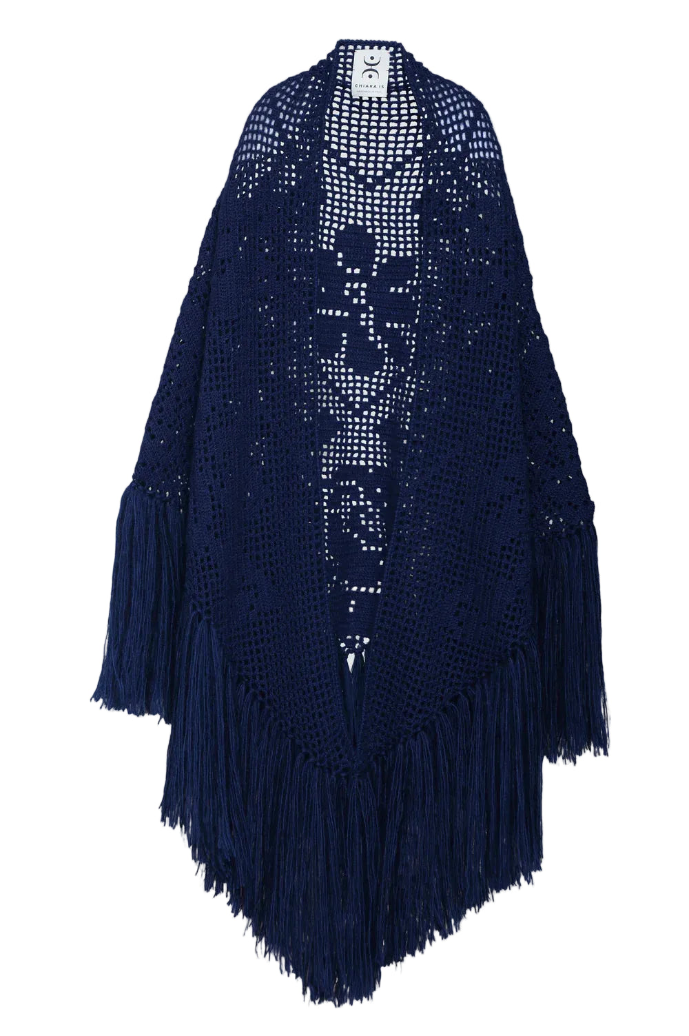 Scialle Coperta Peonia Midnight Blue Chiara Is