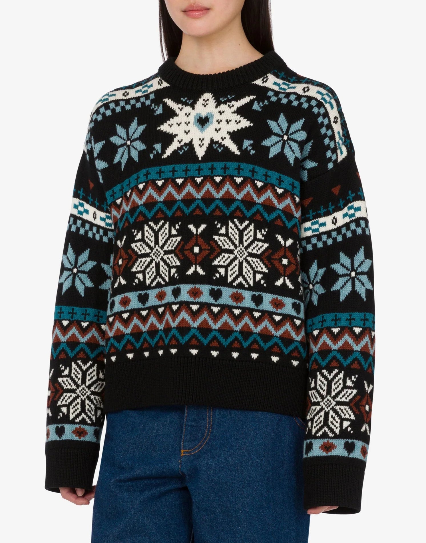 Moschino - Maglia fantasia nera