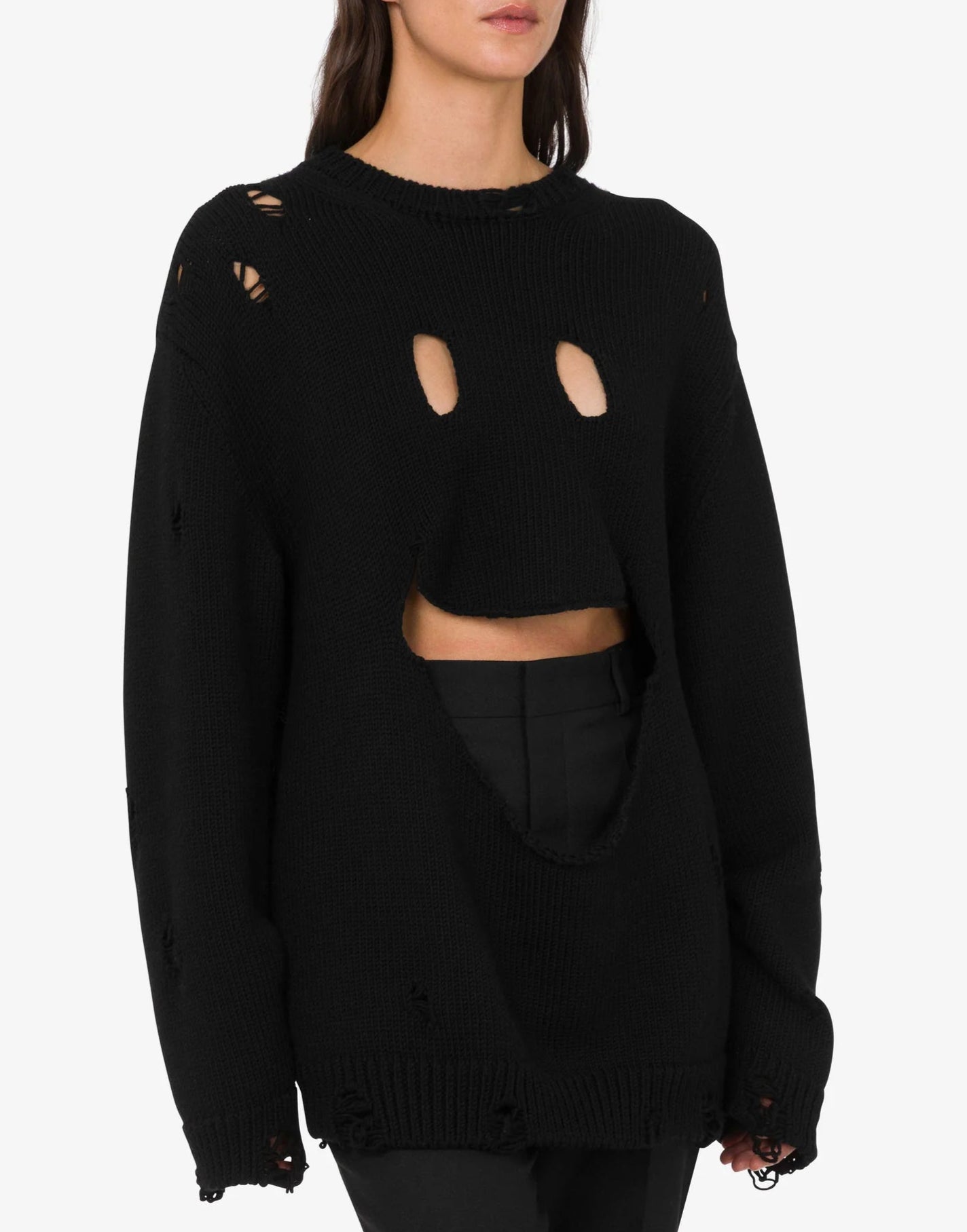 Moschino - Maglia di lana intagliata