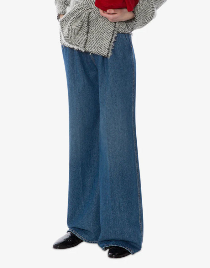 Alberta Ferretti - Jeans in denim gamba larga