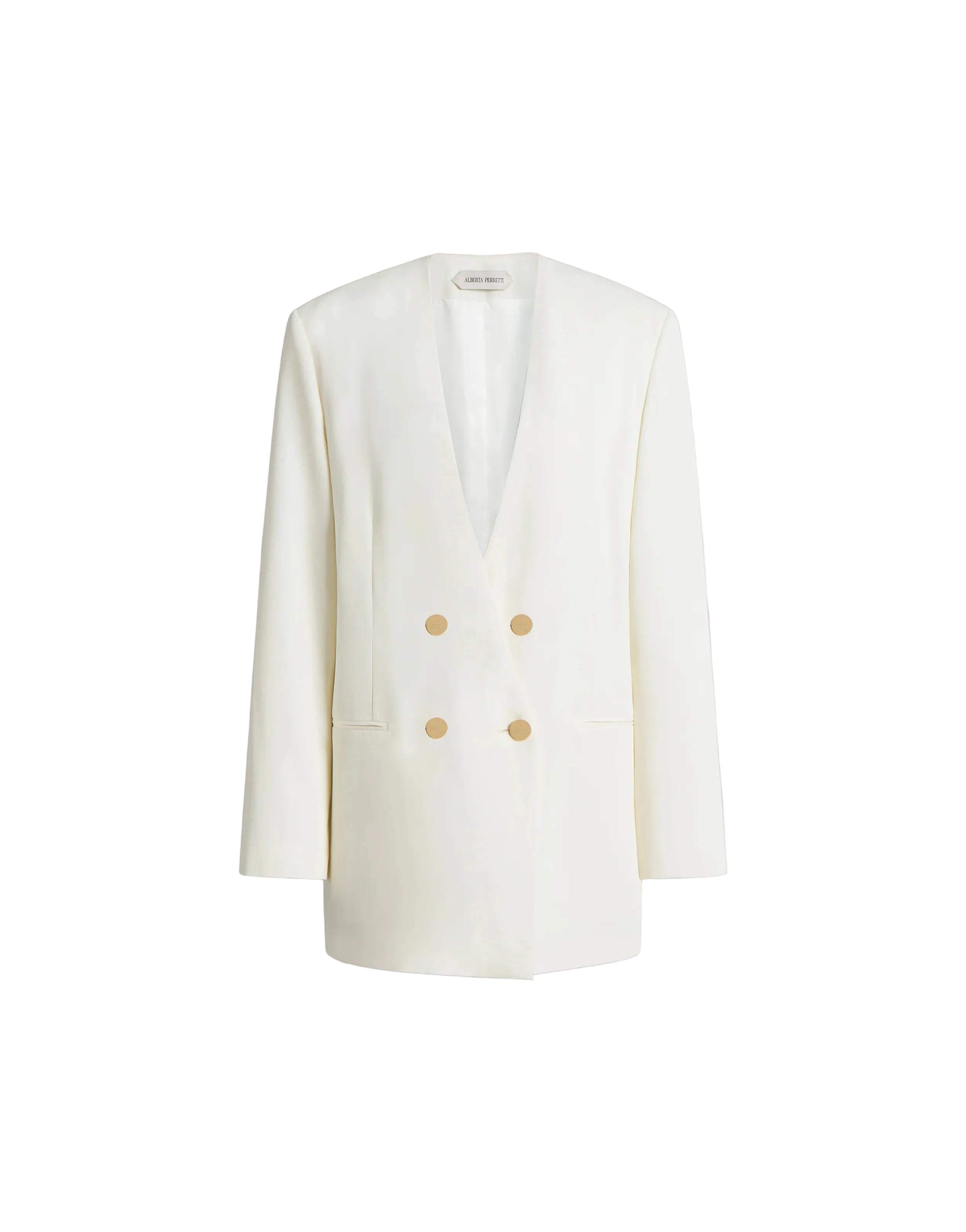 Alberta Ferretti - Giacca doppiopetto avorio