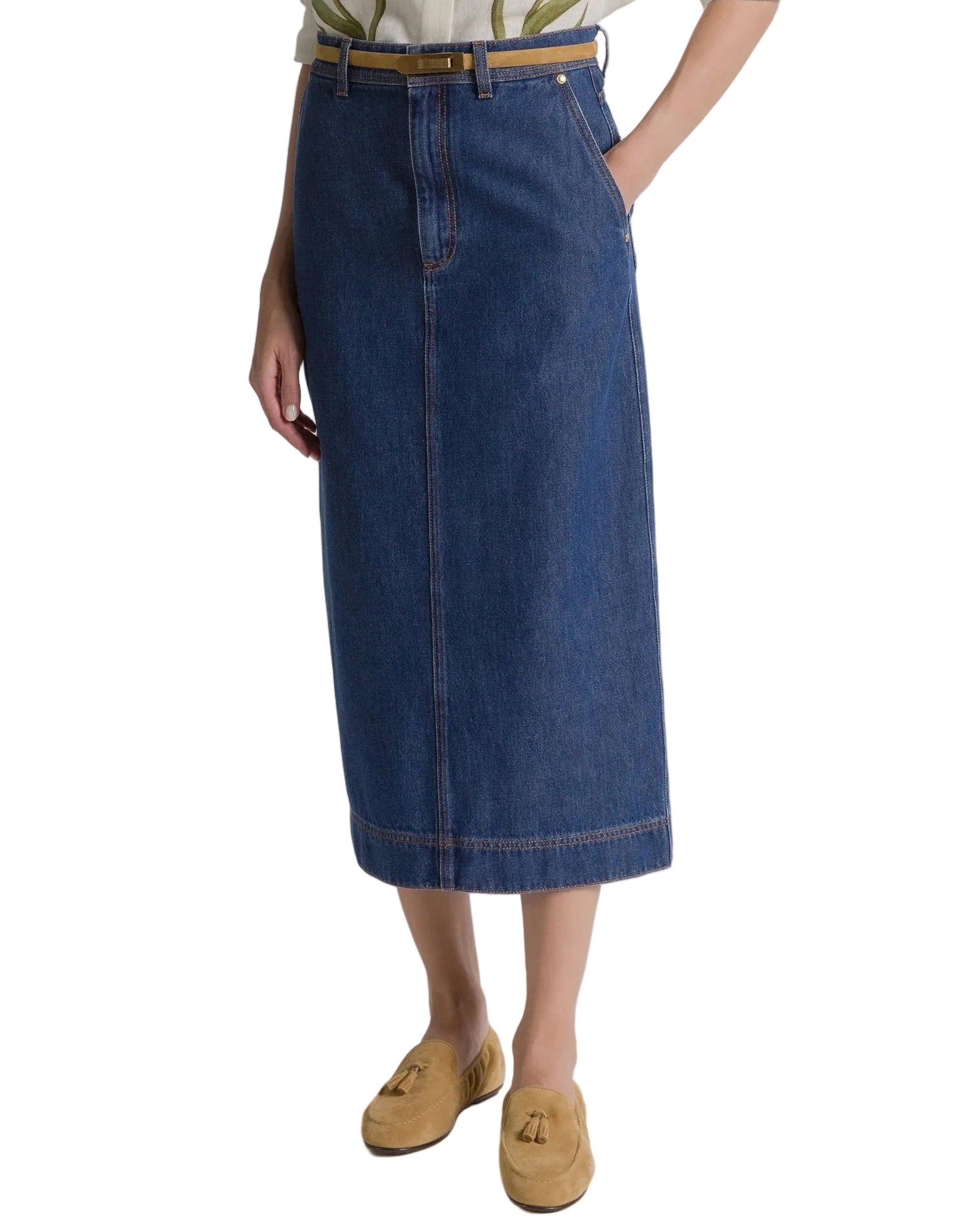 Alberta Ferretti - Gonna midi denim