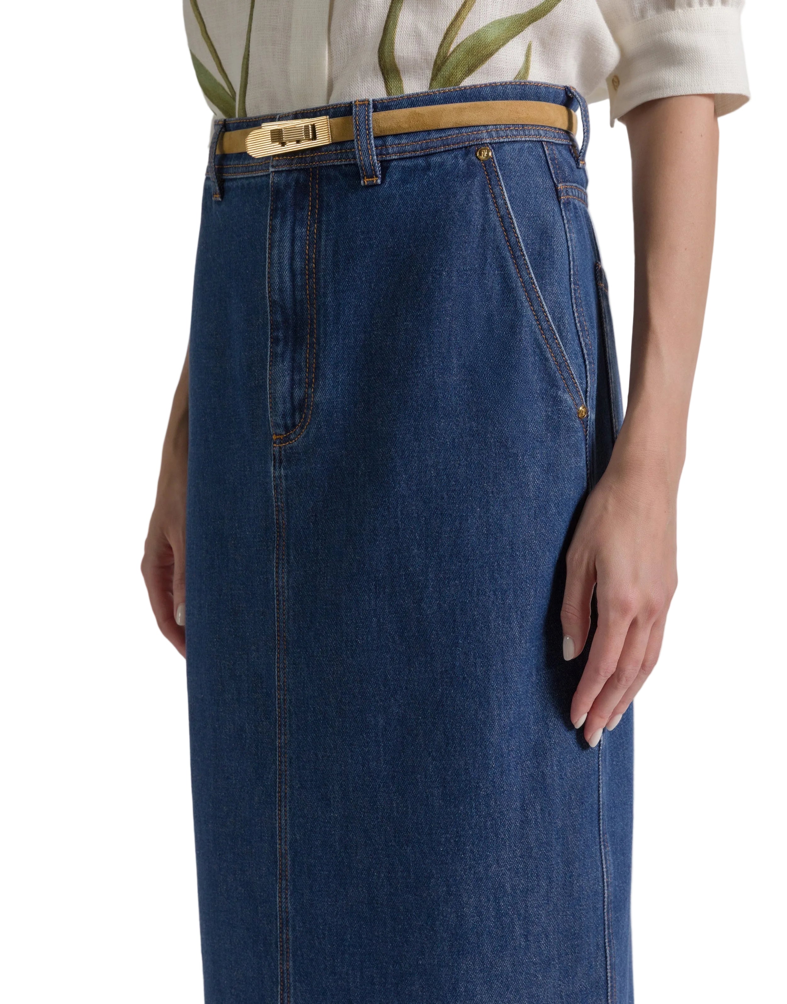 Alberta Ferretti - Gonna midi denim