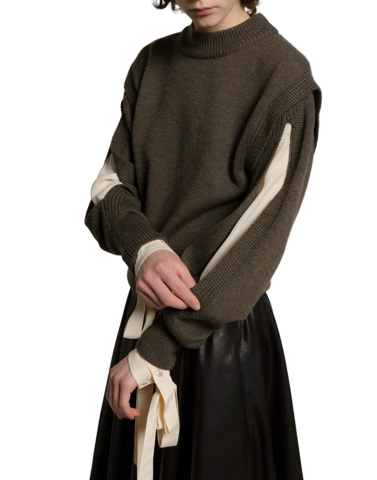 Alberta Ferretti - Maglia lana merino fant.verde