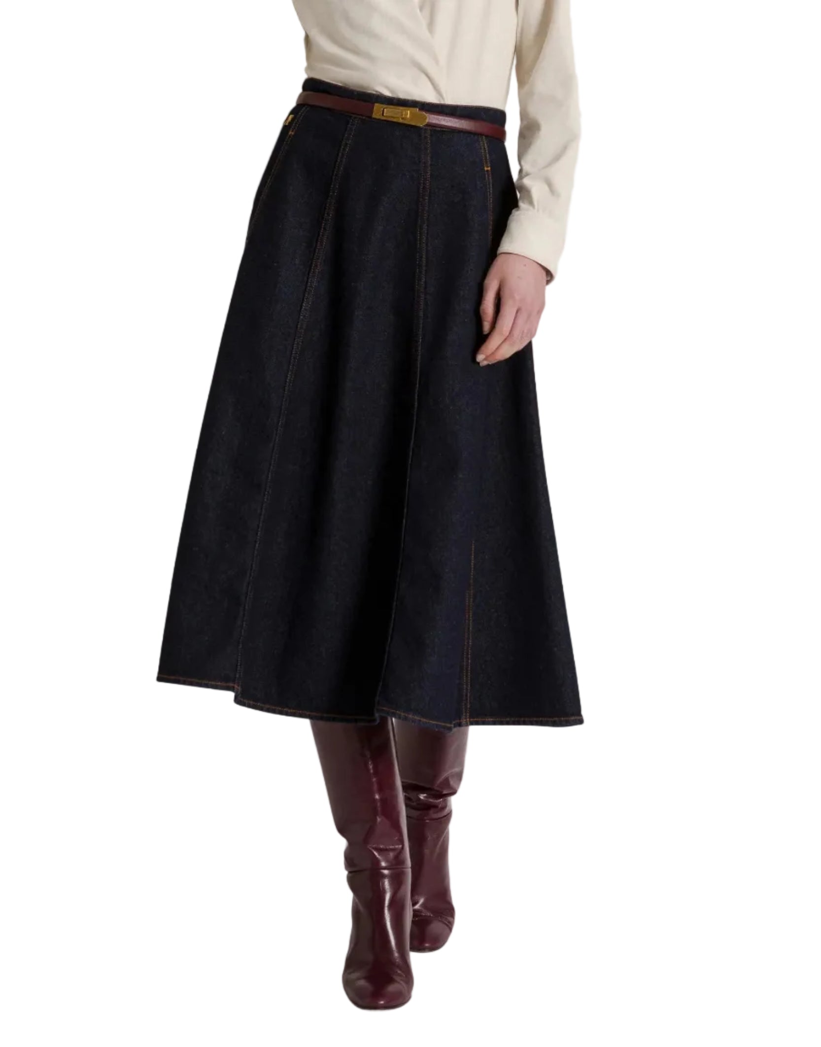 Alberta Ferretti - Gonna denim blu