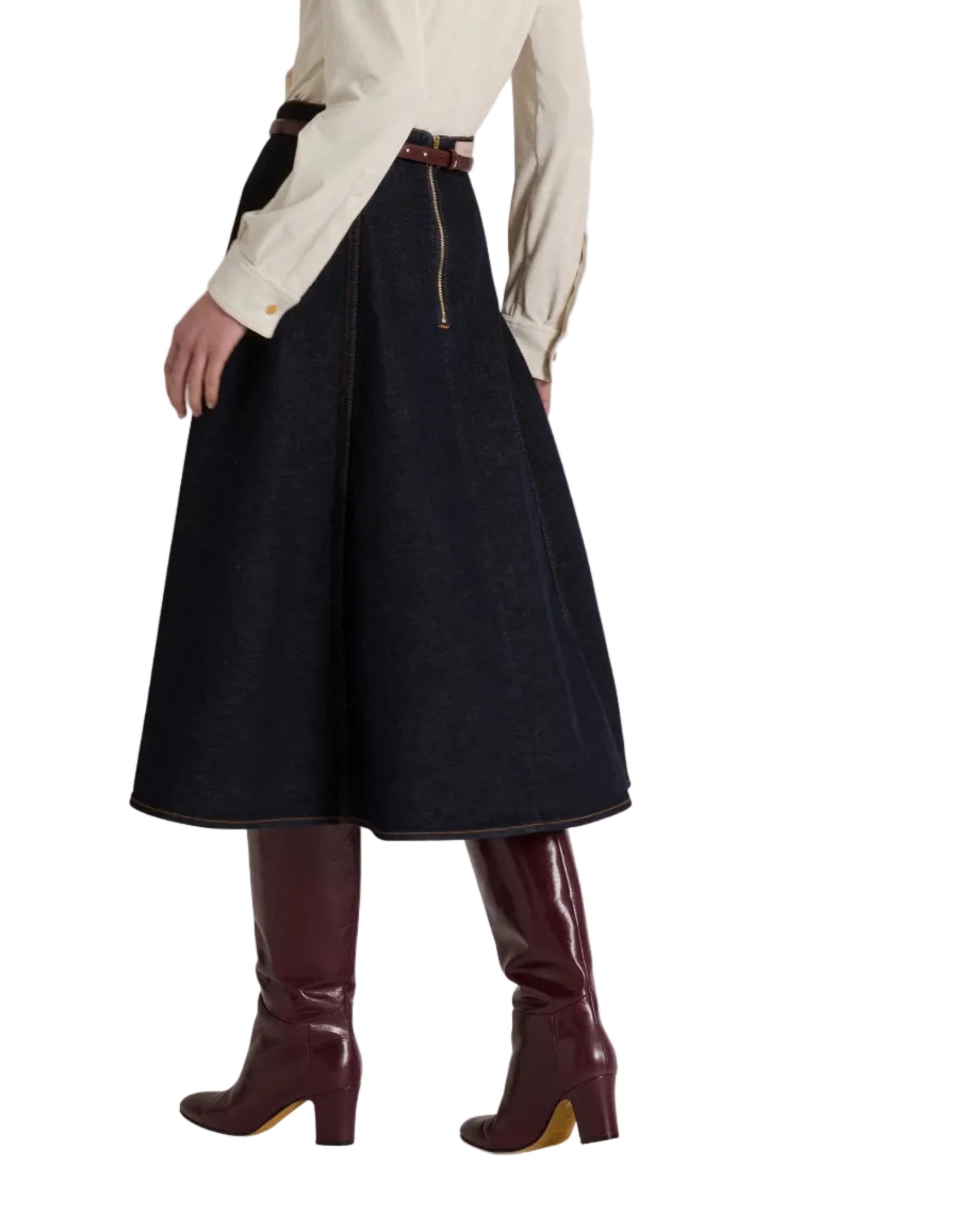 Alberta Ferretti - Gonna denim blu