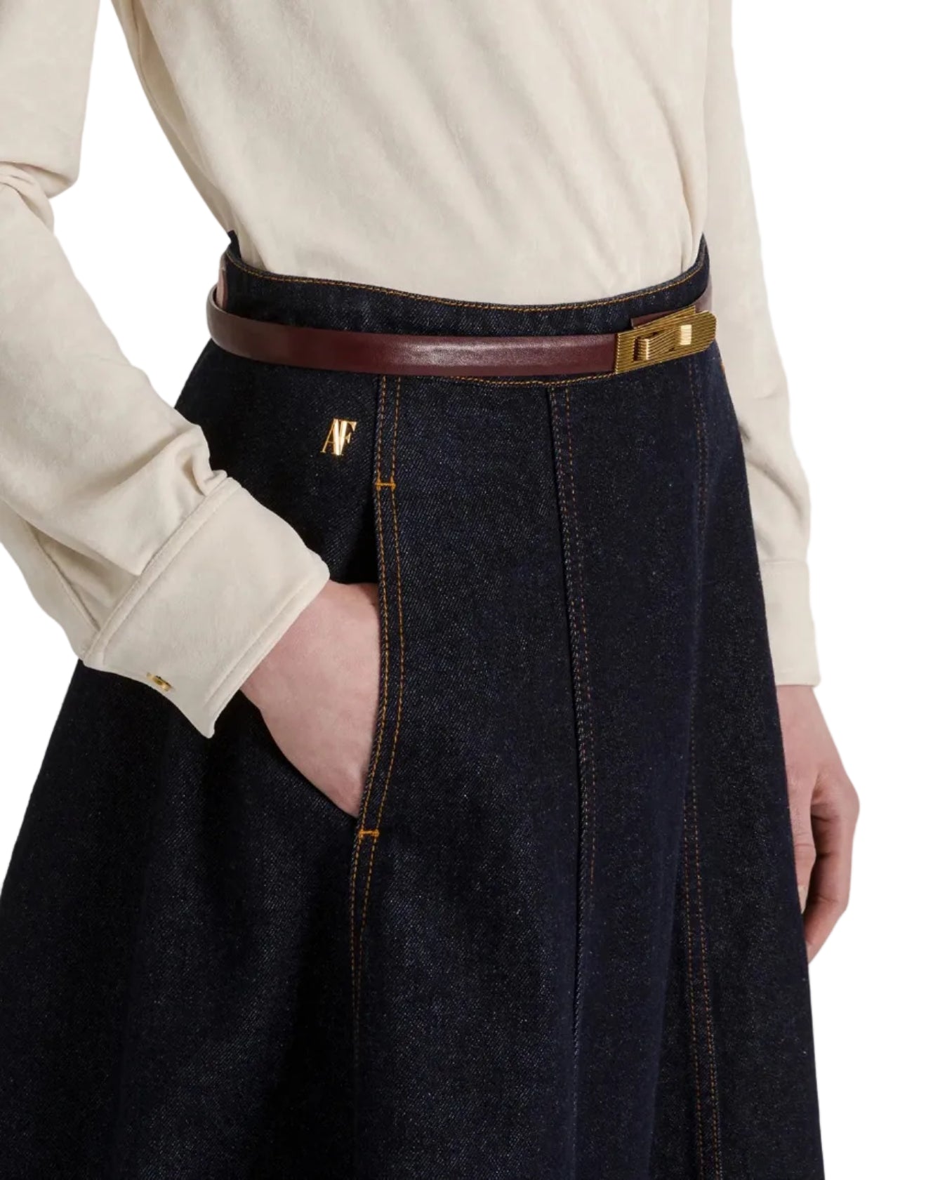 Alberta Ferretti - Gonna denim blu