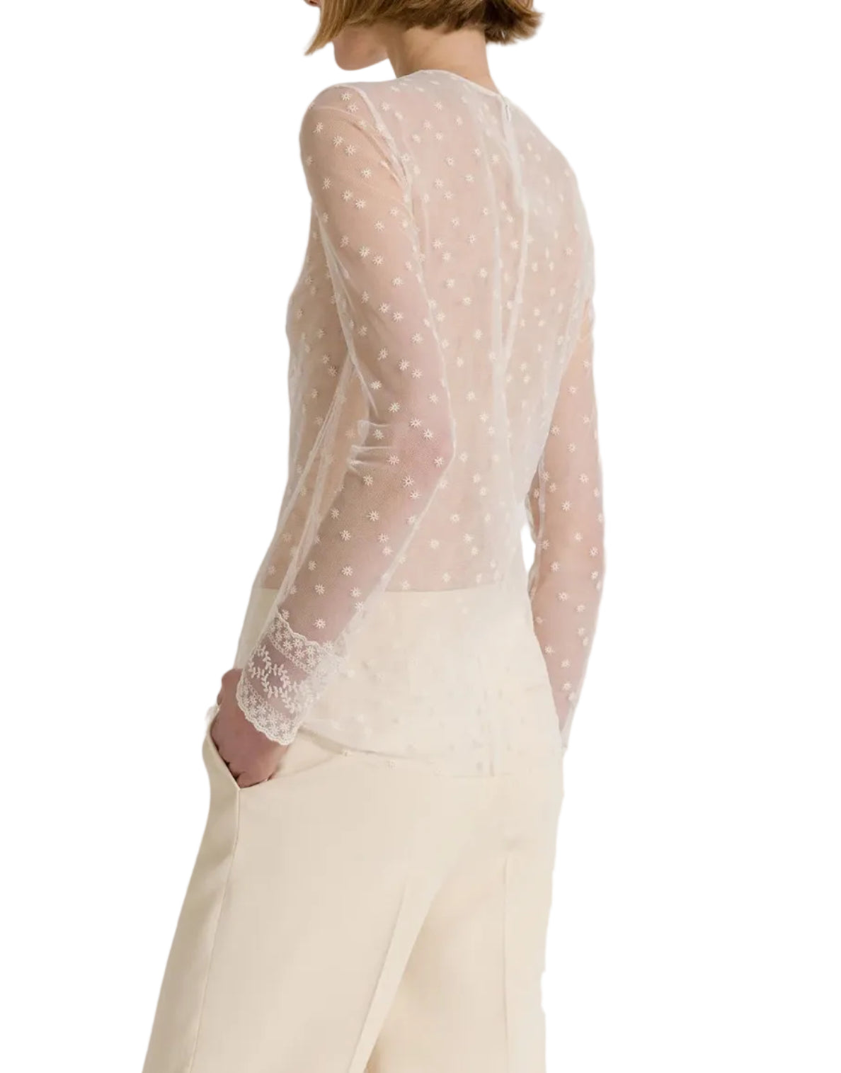 Alberta Ferretti - Camicia tulle bianca