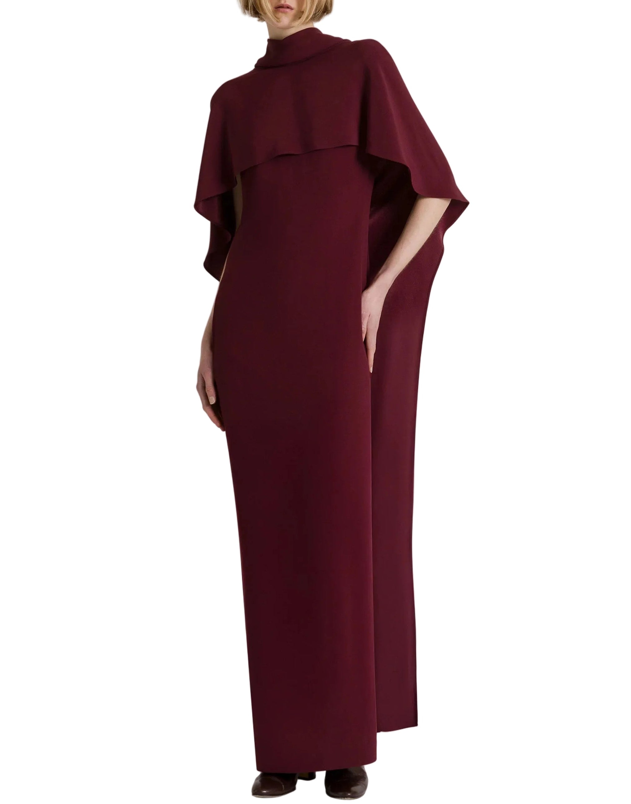 Alberta Ferretti - Abito satin fant.rosso