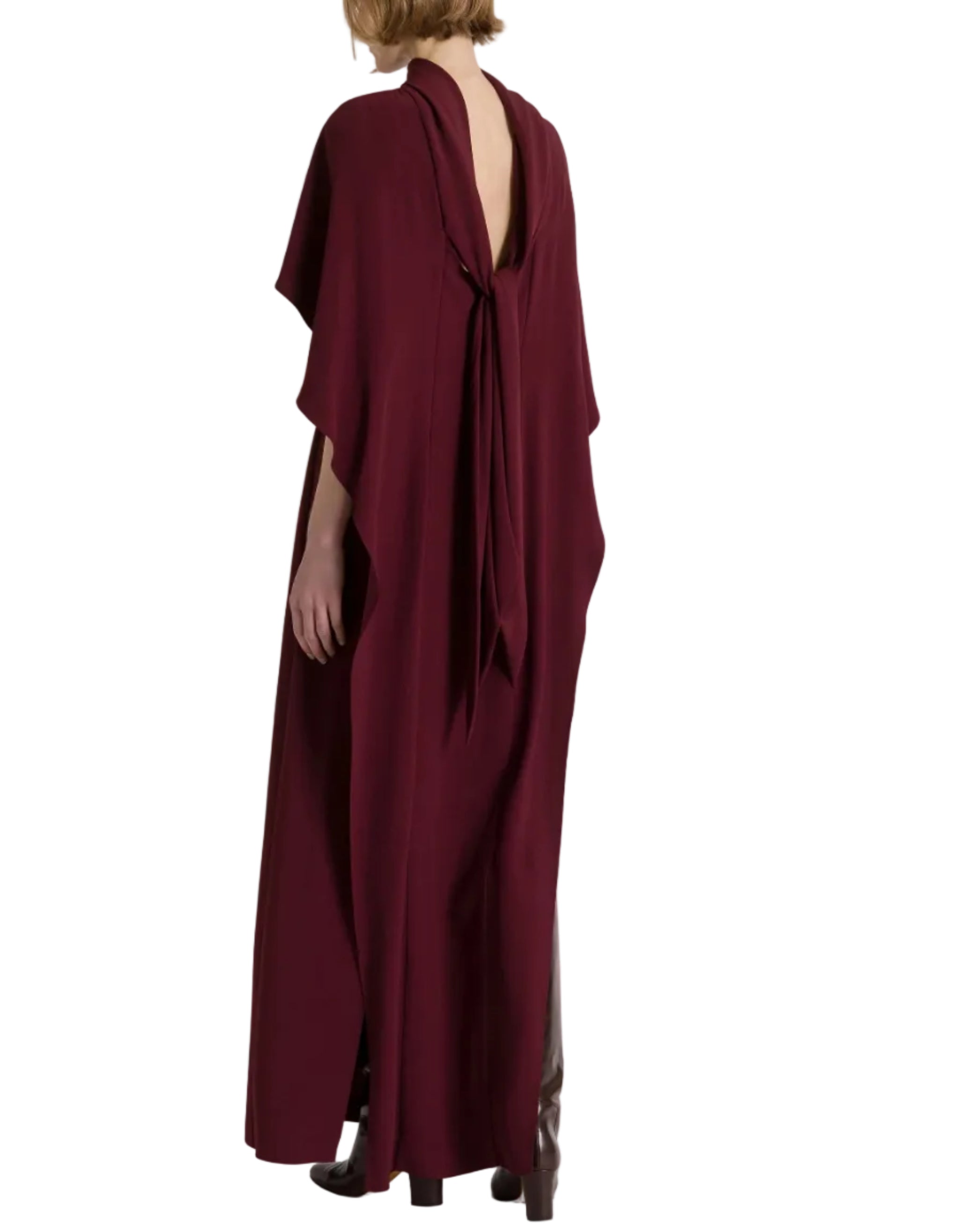 Alberta Ferretti - Abito satin fant.rosso