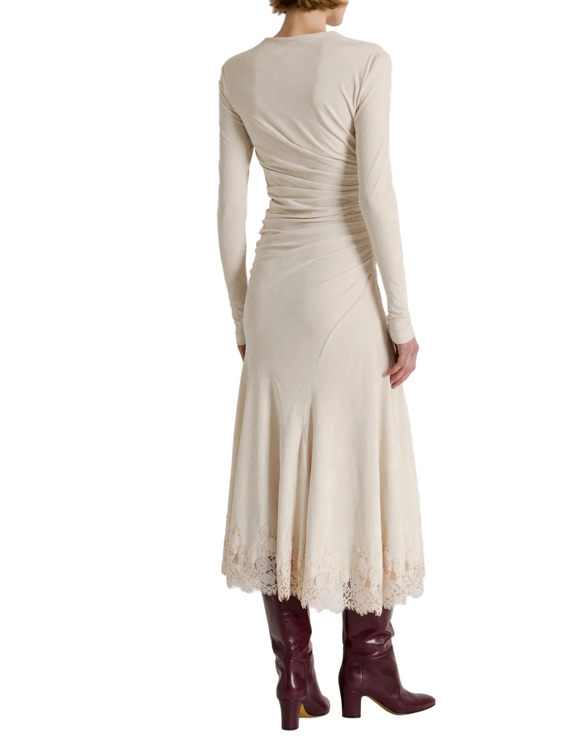 Alberta Ferretti - Abito velluto avorio
