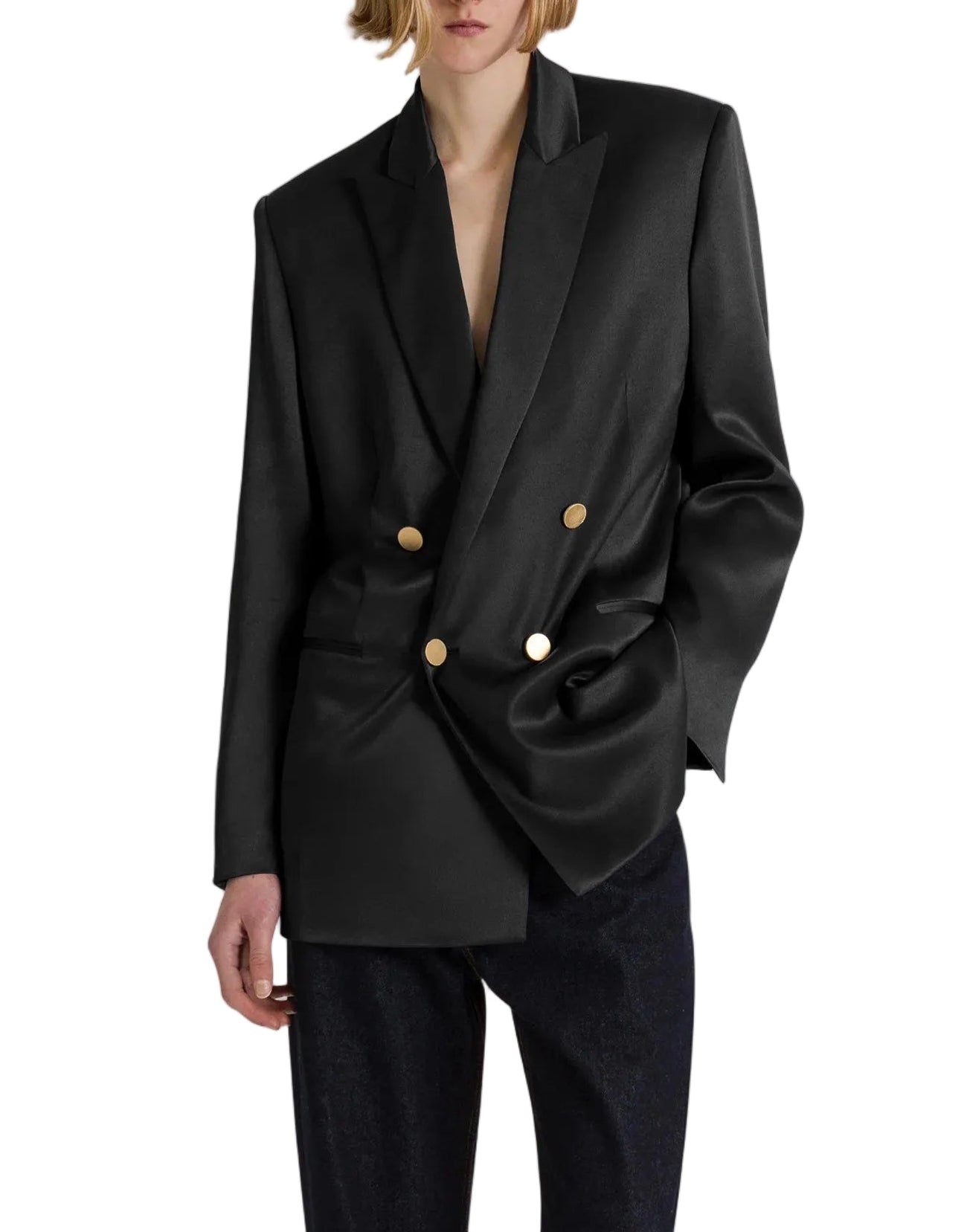 Alberta Ferretti - Giacca doppiopetto nera