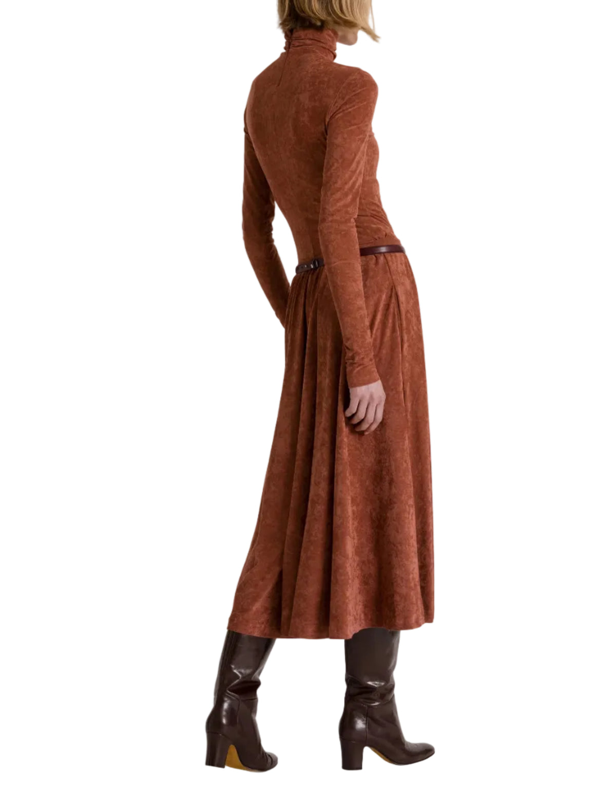 Alberta Ferretti - Maglia collo alto marrone