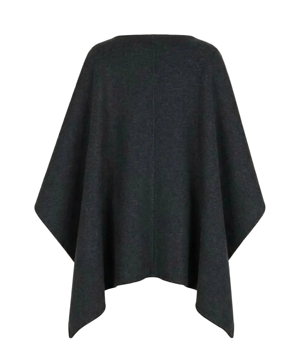 Alberta Ferretti - Cappa asimmetrica double face grigia