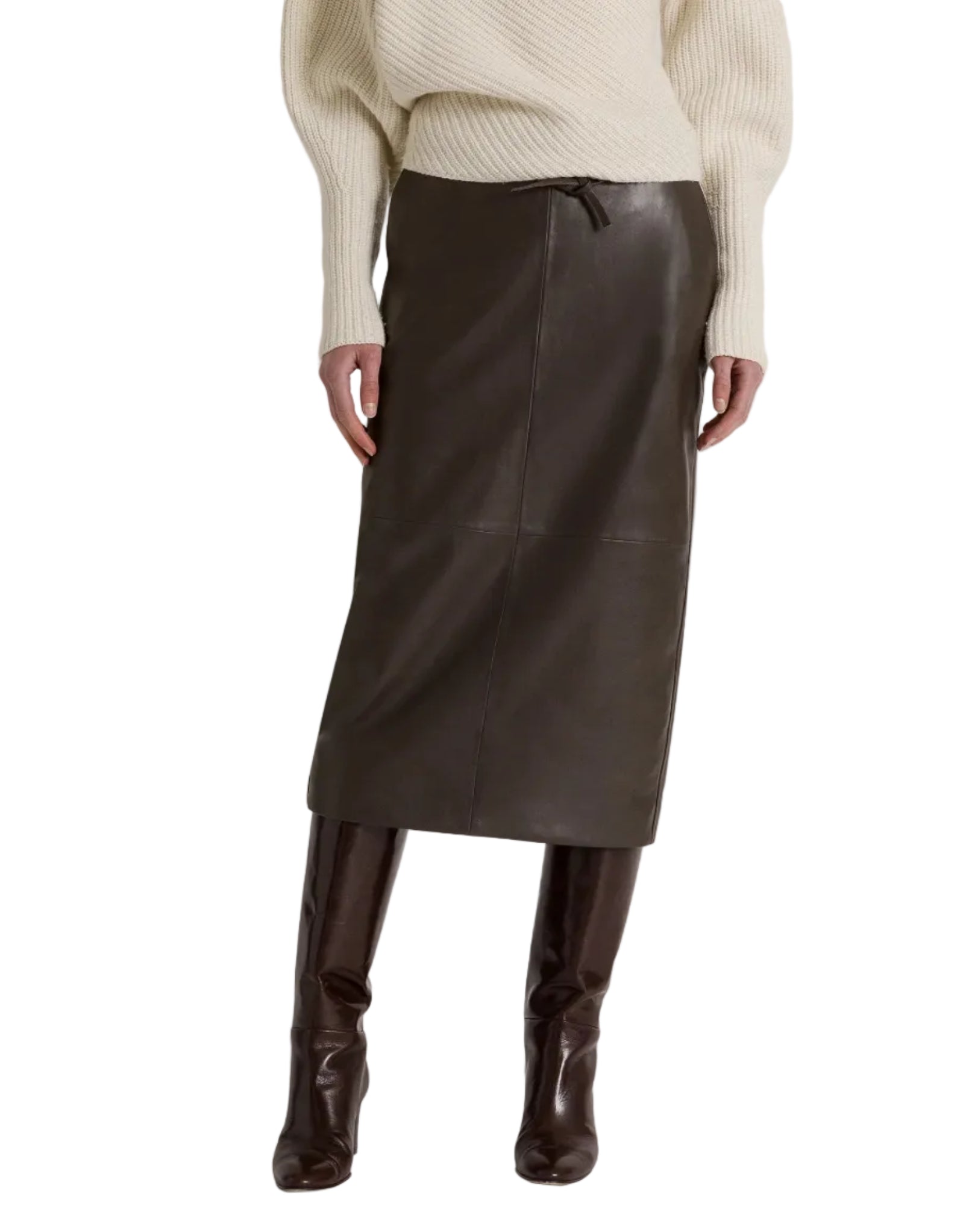 Alberta Ferretti - Gonna nappa marrone