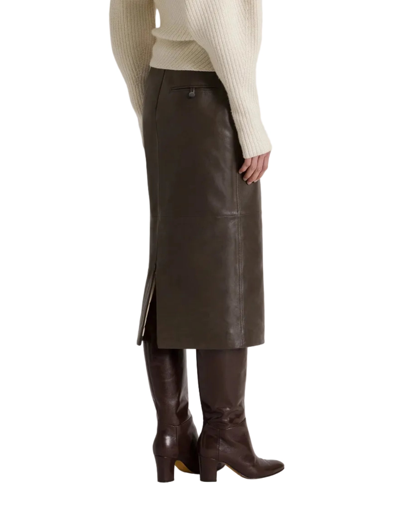 Alberta Ferretti - Gonna nappa marrone