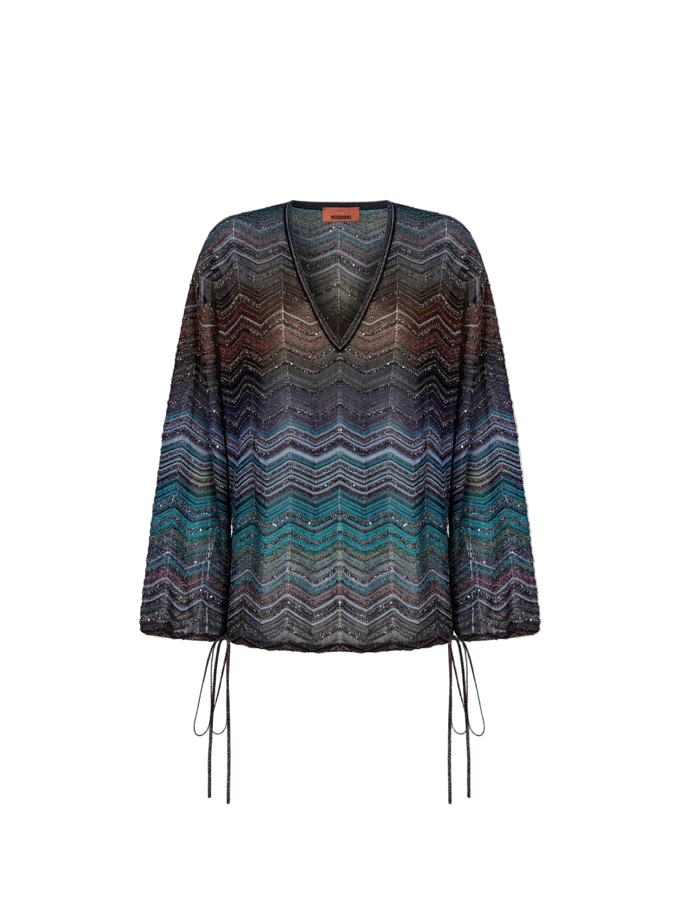 Missoni - Blusa over chevron lamé