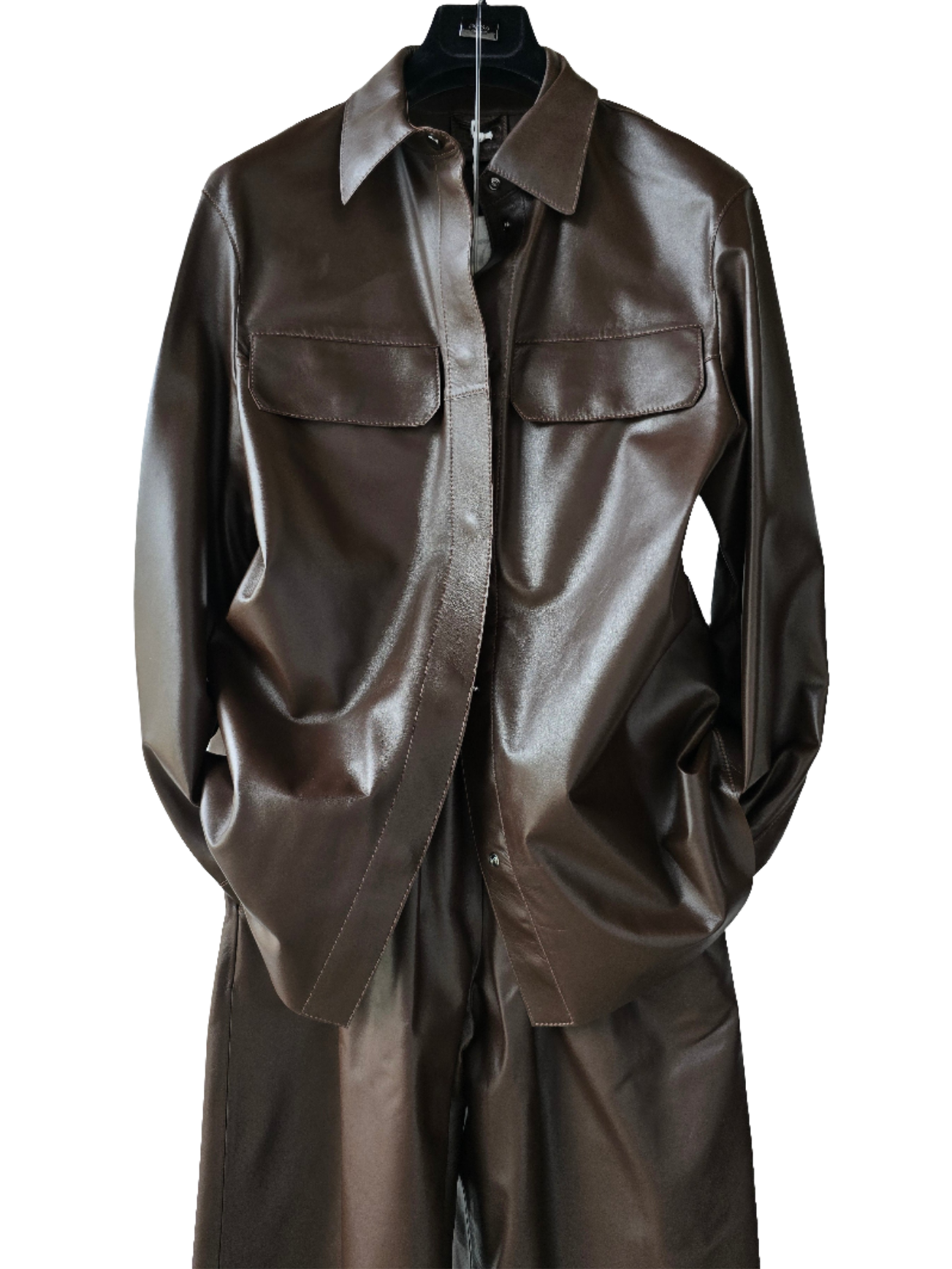 Desa 1972 -  Giacca camicia oversize dark coffee
