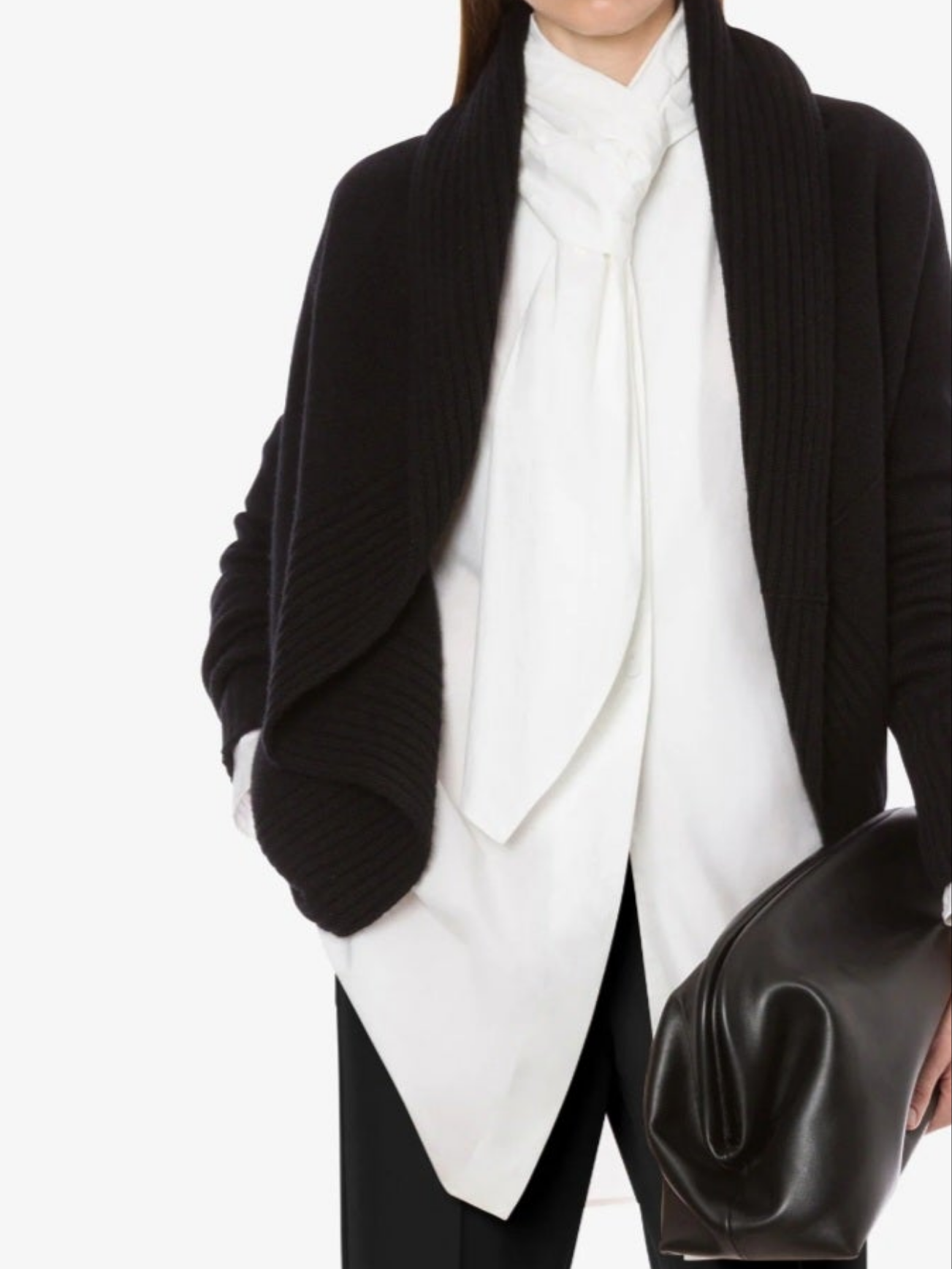 Alberta Ferretti - Camicia in popeline di cotone nodo cravatta