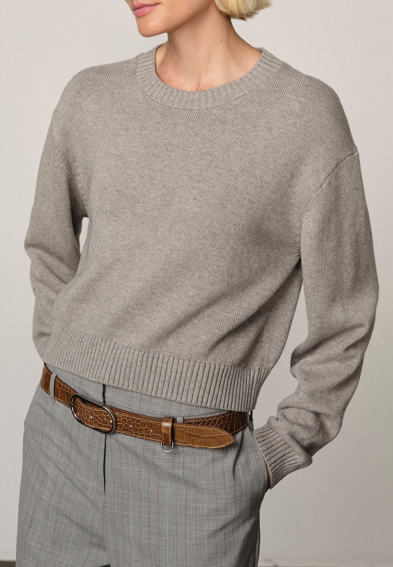 Herskind - Maglione grigio chiaro "Jim"