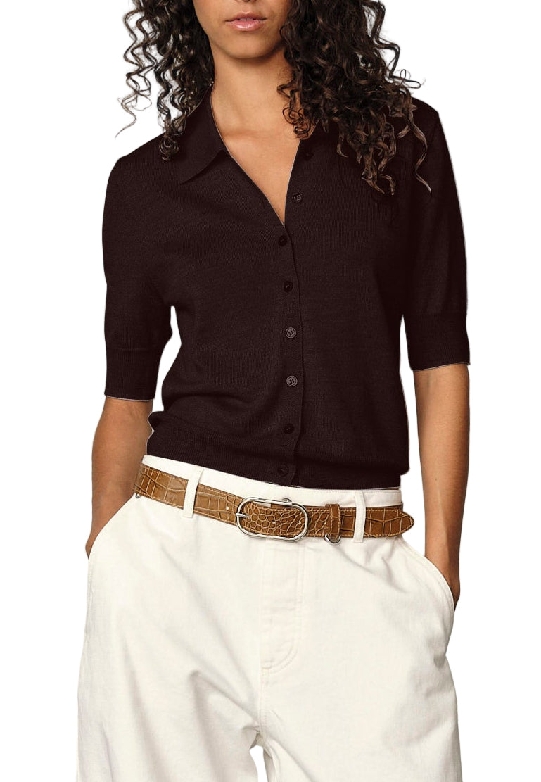 Herskind - Cardigan mogano "Kaspar"