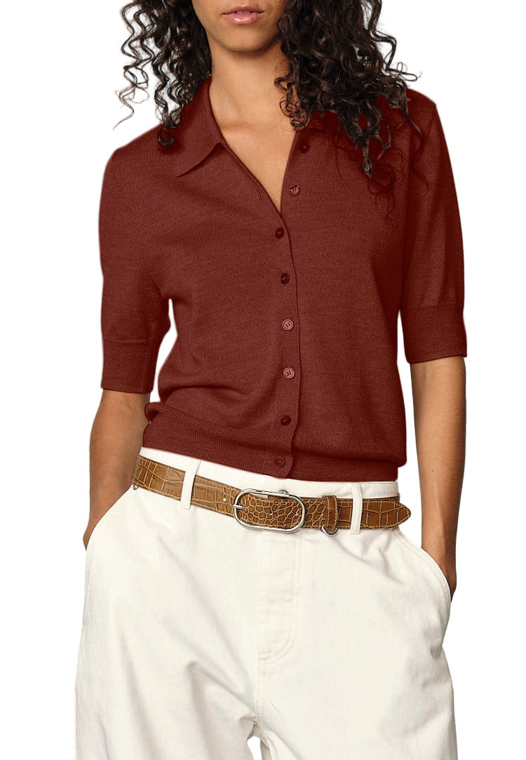 Herskind - Cardigan marrone "Kaspar"