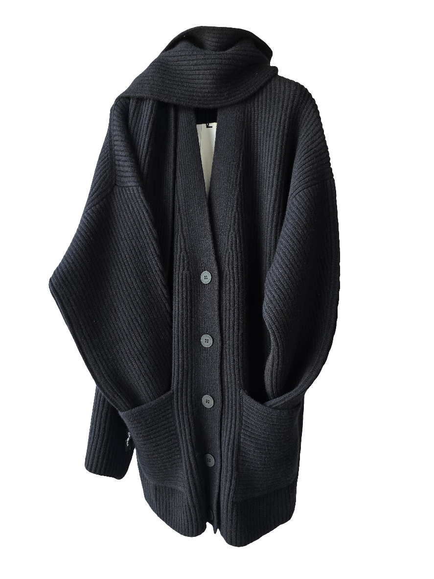 Canessa - Cardigan nero cashmere