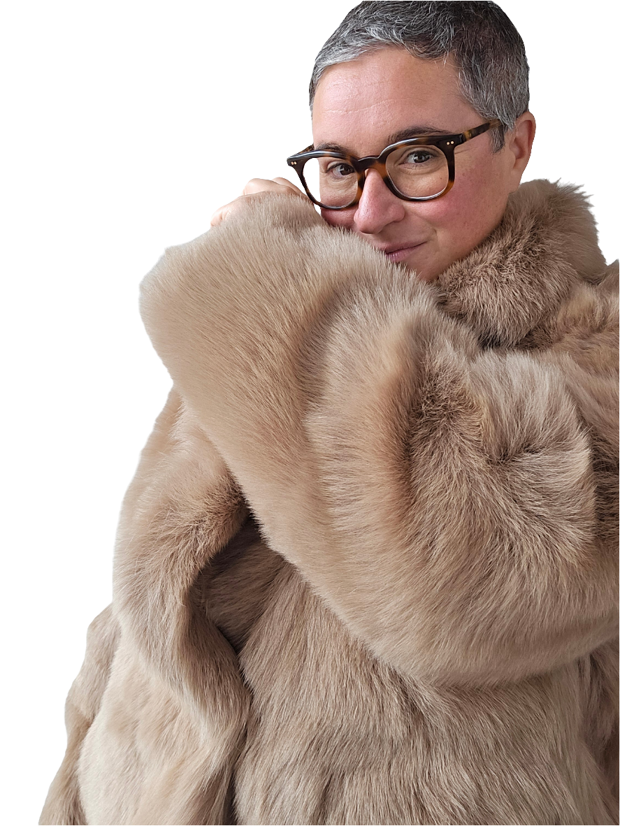 Blancha - Giacca shearling mastice