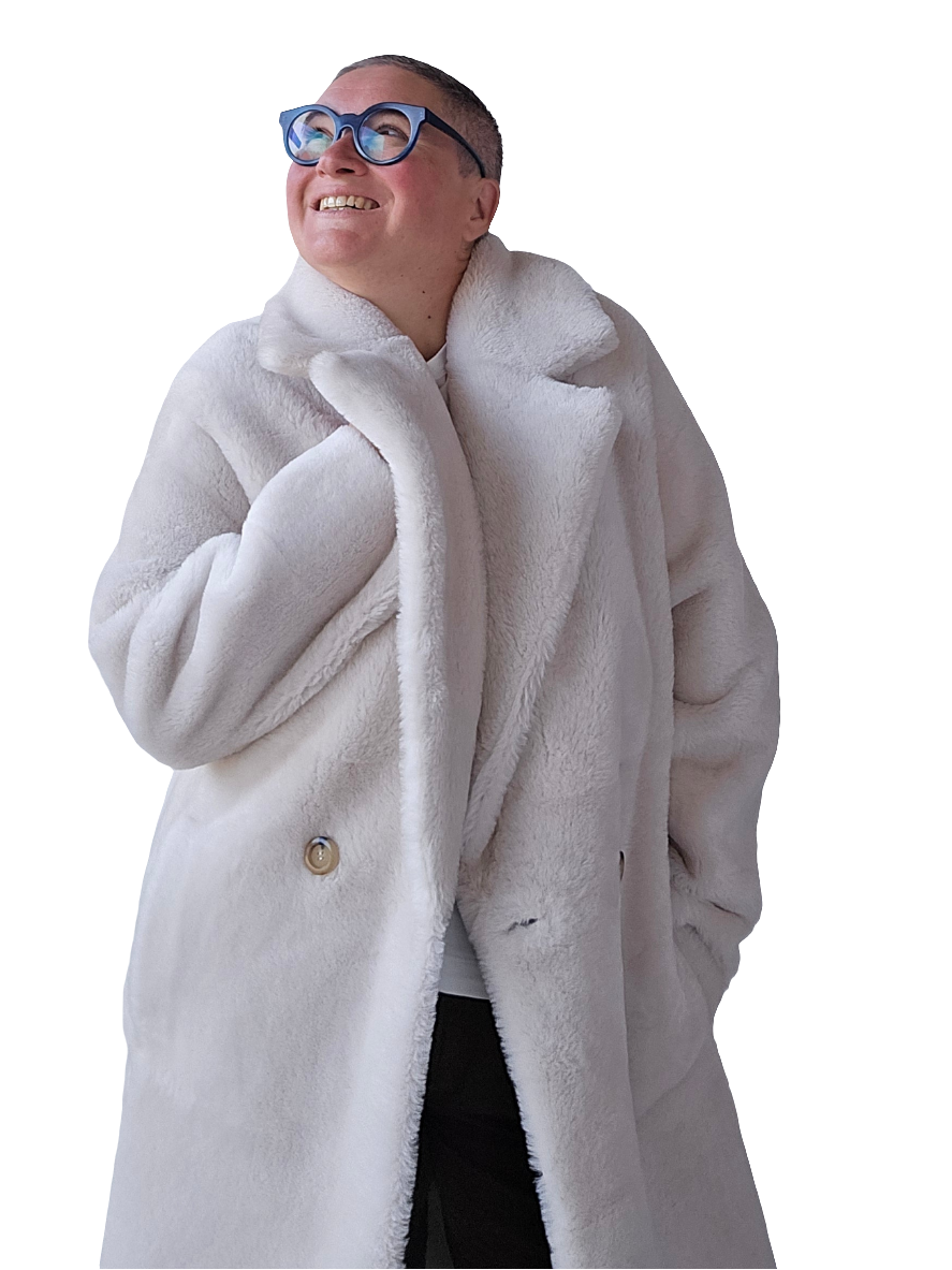 Blancha - Cappotto lungo shearling latte